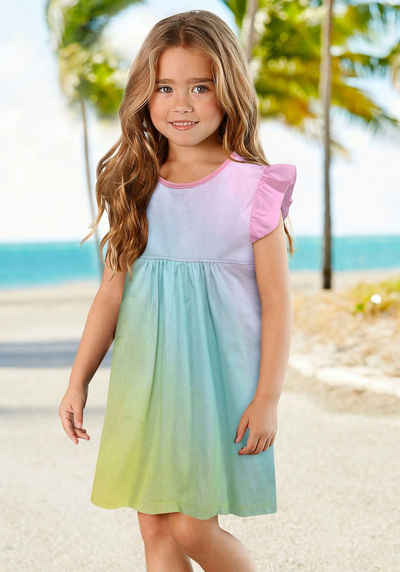 KIDSWORLD Jerseykleid für kleine Mädchen mit kleinen Flügelärmeln