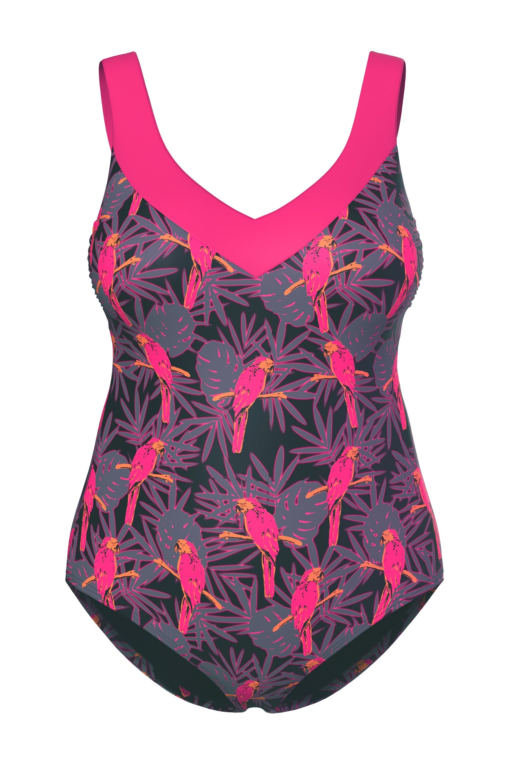 Ulla Popken Badeanzug Badeanzug Papageien Softcups recycelt günstig online kaufen