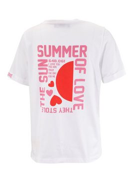 Aniston CASUAL T-Shirt mit Herz-Applikation und bedrucktem Rücken - NEUE KOLLEKTION