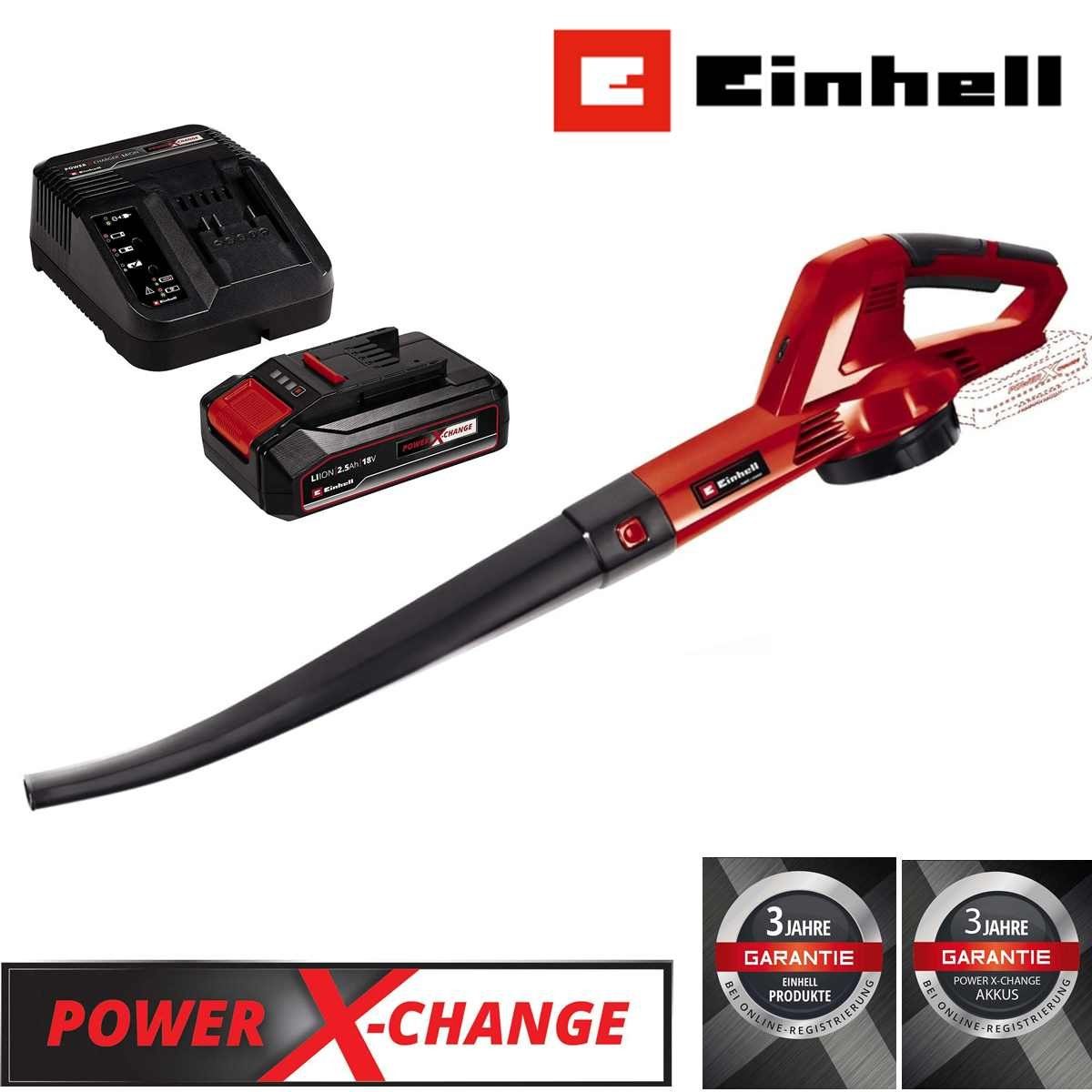 Einhell Akku-Laubbläser Akku-Laubbläser GC-CL 18 Li E + Akku 2.5 Ah / Ladegerät