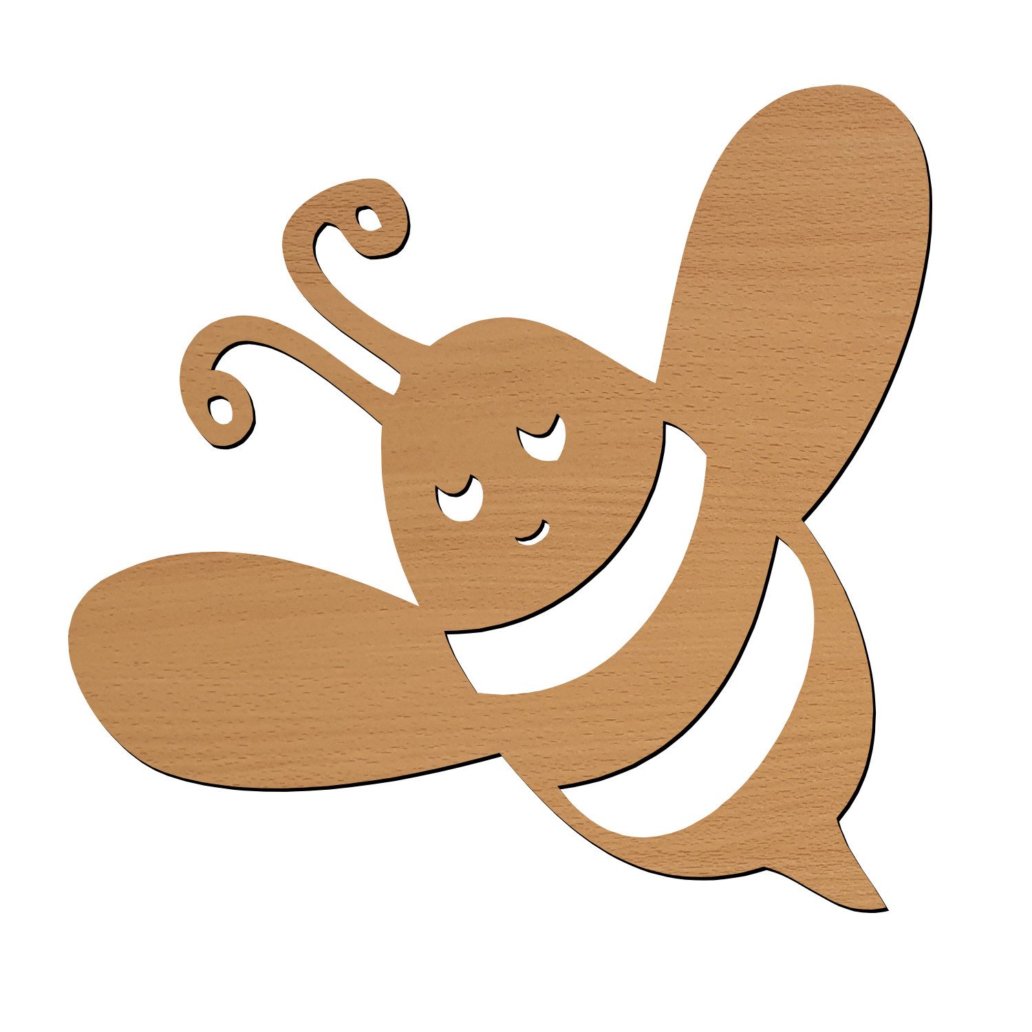 Namofactur LED Nachtlicht Biene Nachtlicht Kinder Wandlampe Kinderzimmer I MDF Holz, LED fest integriert, Warmweiß