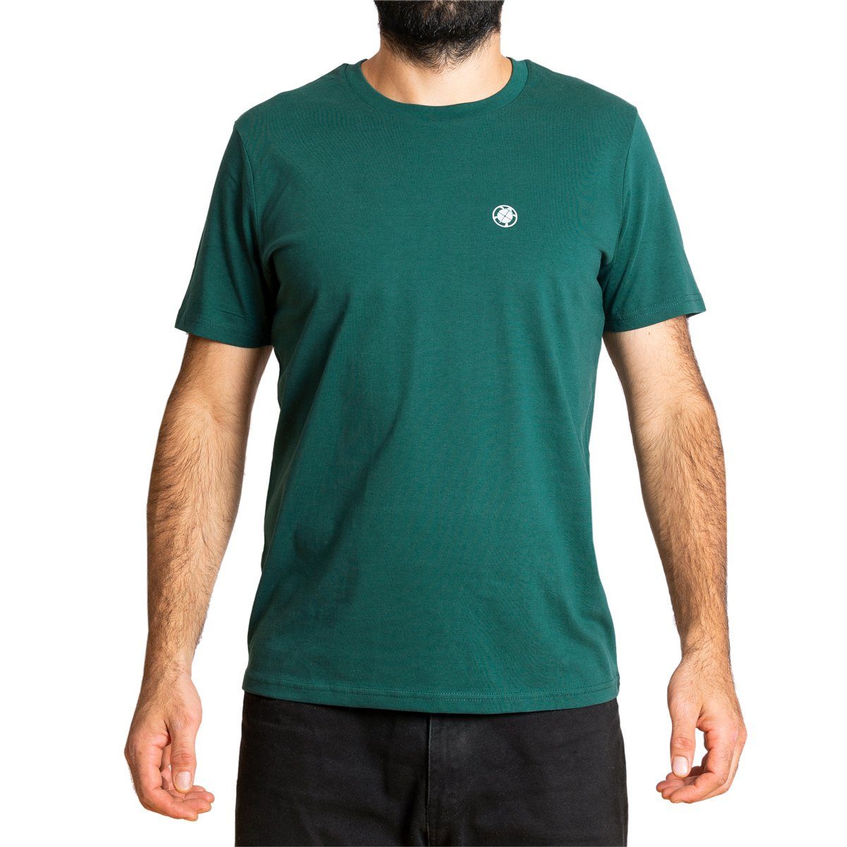 PANASIAM T-Shirt Herren T-Shirt "Basic" aus fair gehandelter Bio Baumwolle dunkelgrün