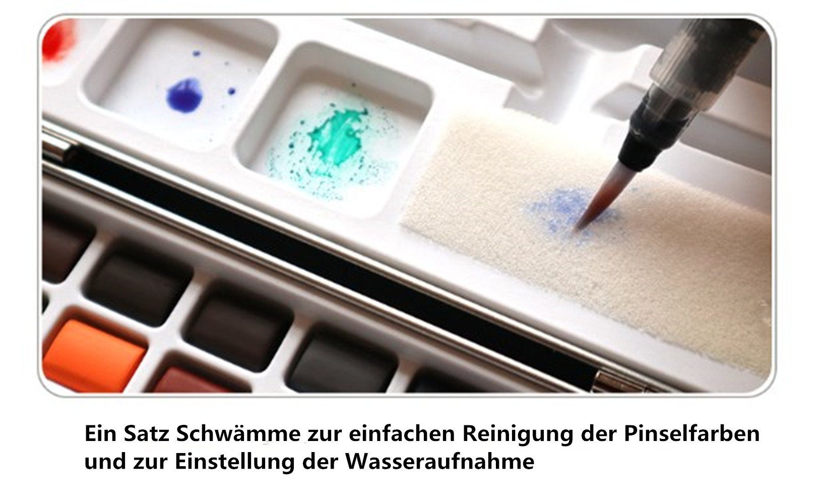 Pinsel,Wasserfarben Farbe, Anfänger Malkasten Aquarellfarben Set,mit 50/72/90 für Aquarell Watercolor Malen XDeer Set Lackmarker - Inklusive