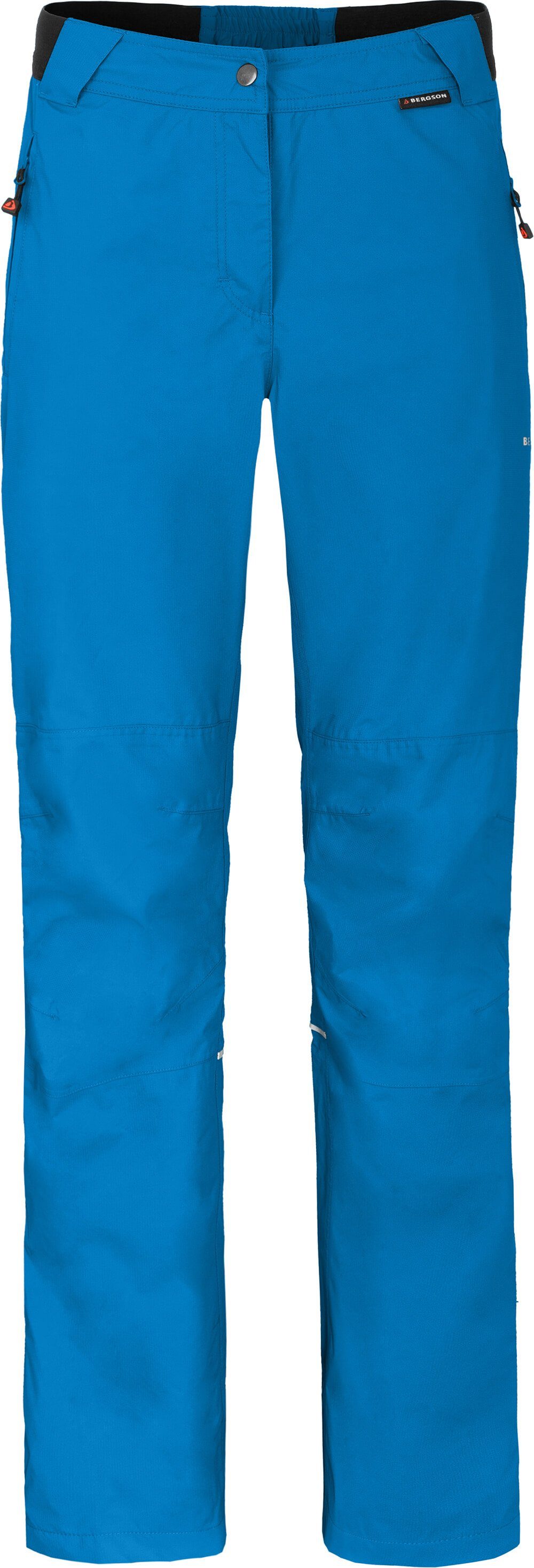 Bergson Regenhose LYNDE COMFORT Damen Regenhose, Netzfutter, 12000 mm Wassersäule, Kurzgrößen, blau