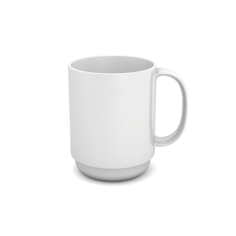 Ornamin Becher Großer Henkelbecher Klassik Plus, Mehrwegbecher l Campingbecher l Stapelbar l Wiederverwendbar
