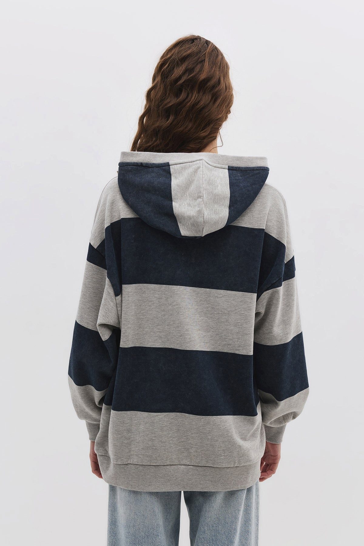 No Matter What Kapuzensweatshirt Gestreifter Kapuzenpullover – Bild 5 von 5