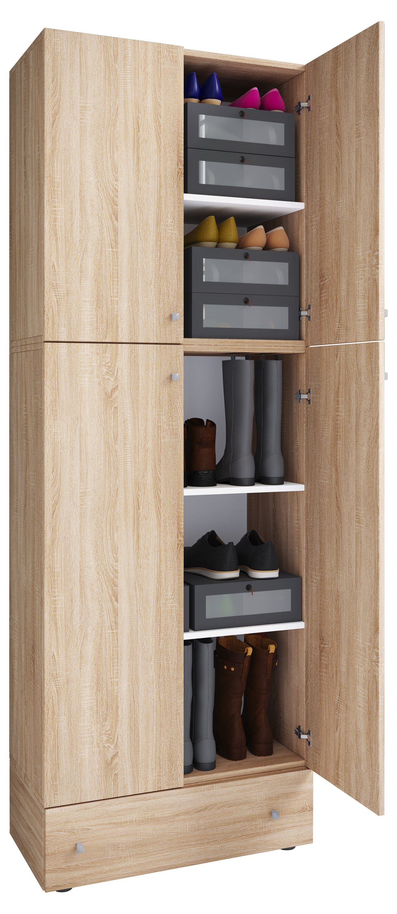 Schuhschrank XXL Schuhschrank Kleiderschrank Schrank Lona 5f S