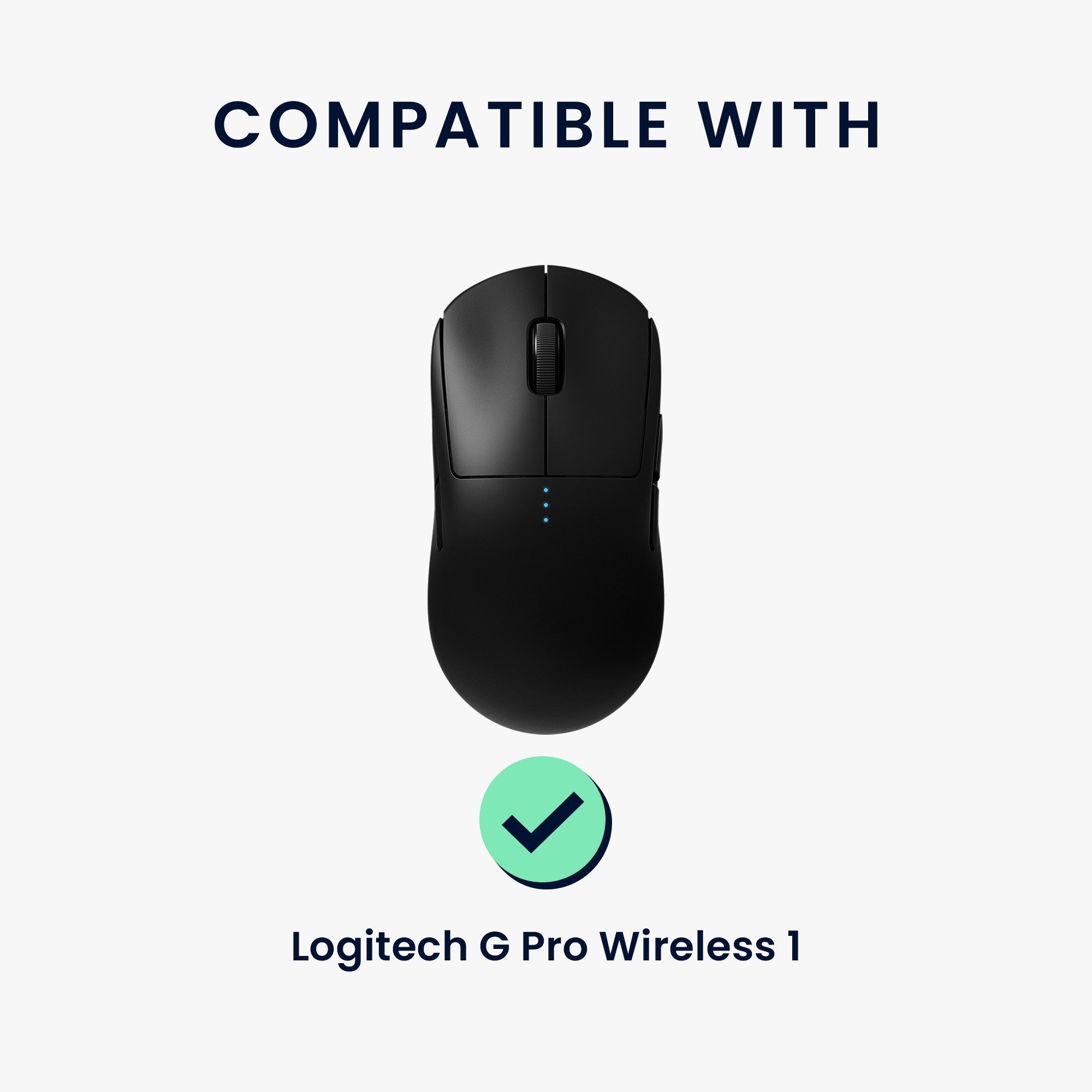 kwmobile Mauskabel-Halterung Gaming Maus Grip Tape für Logitech G Pro Wireless 1, (1-tlg., Maus Rutschfestes Griffband für PC Maus Weiß)