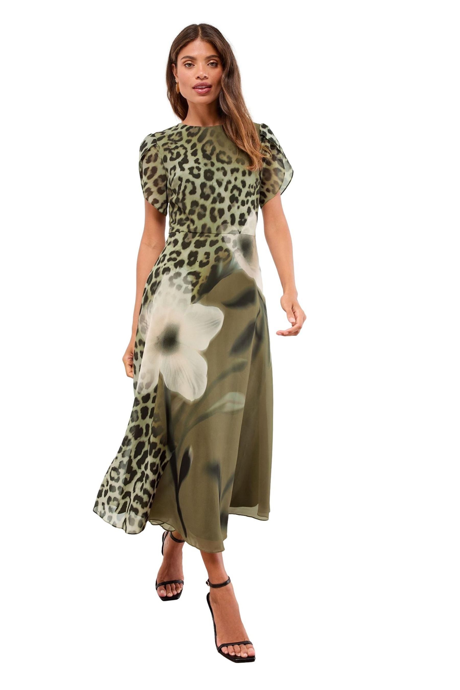 LIPSY Midikleid Lipsy Ausgestelltes Chiffon-Midikleid, Regular (1-tlg)