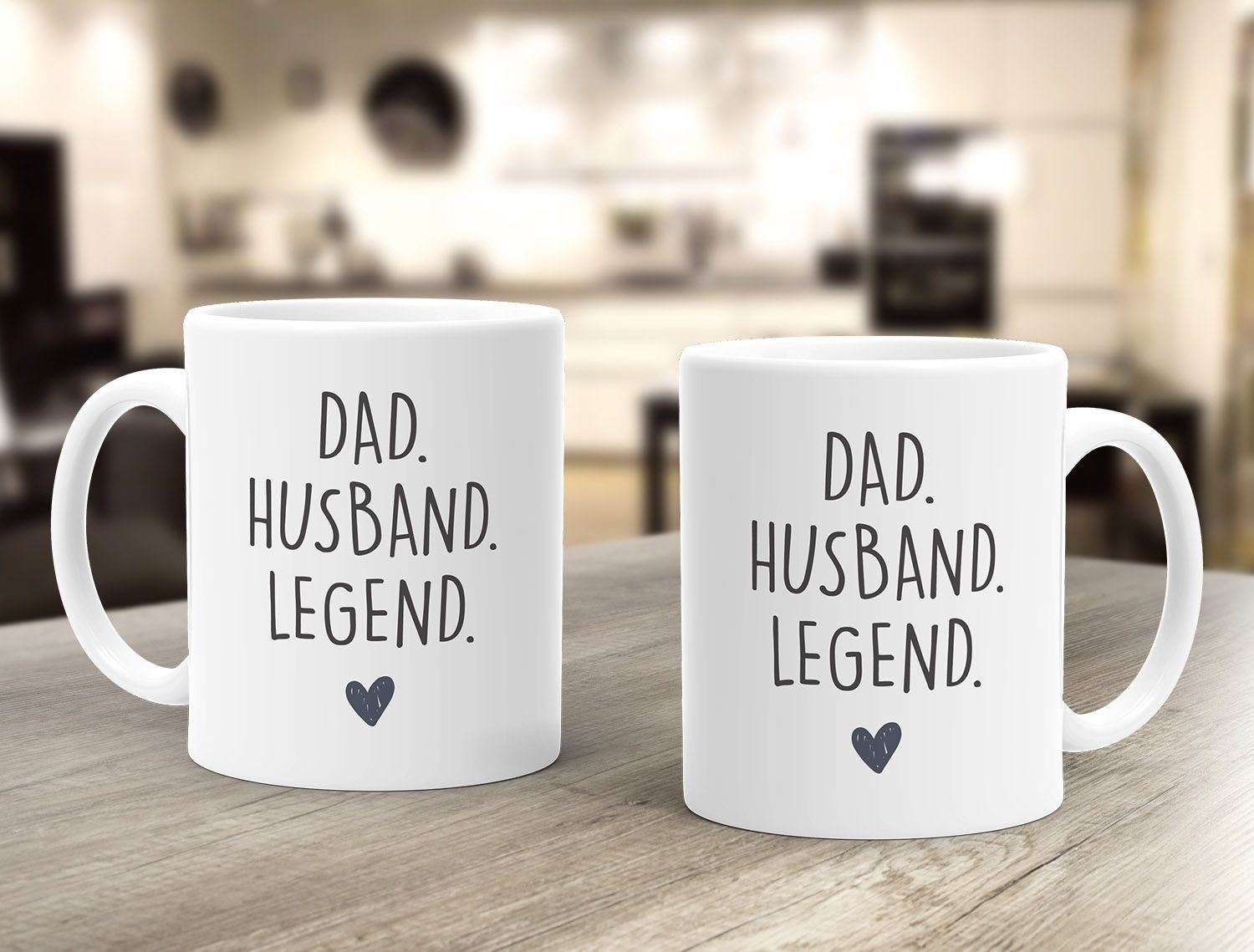 MoonWorks Tasse Kaffee-Tasse Papa Mom Geschenk Moonworks®, Mama Legend weiß Wife Dad Dad Boss Husband Keramik