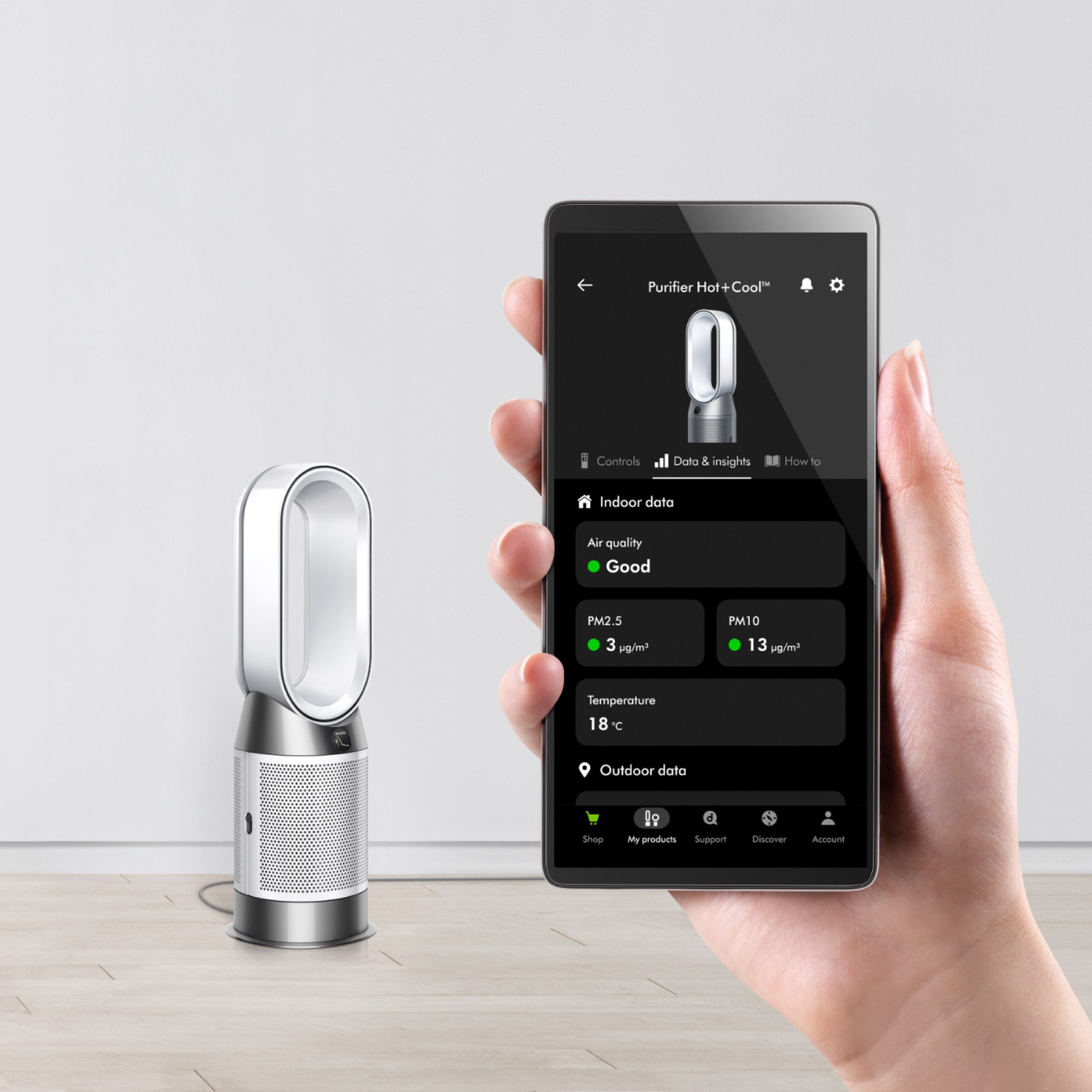 DYSON Luftreiniger 3-in-1 Dyson Purifier Hot+Cool™ HP1, Luftreiniger, Heizlüfter & Ventilator, umfangreich steuerbar – Bild 5 von 5