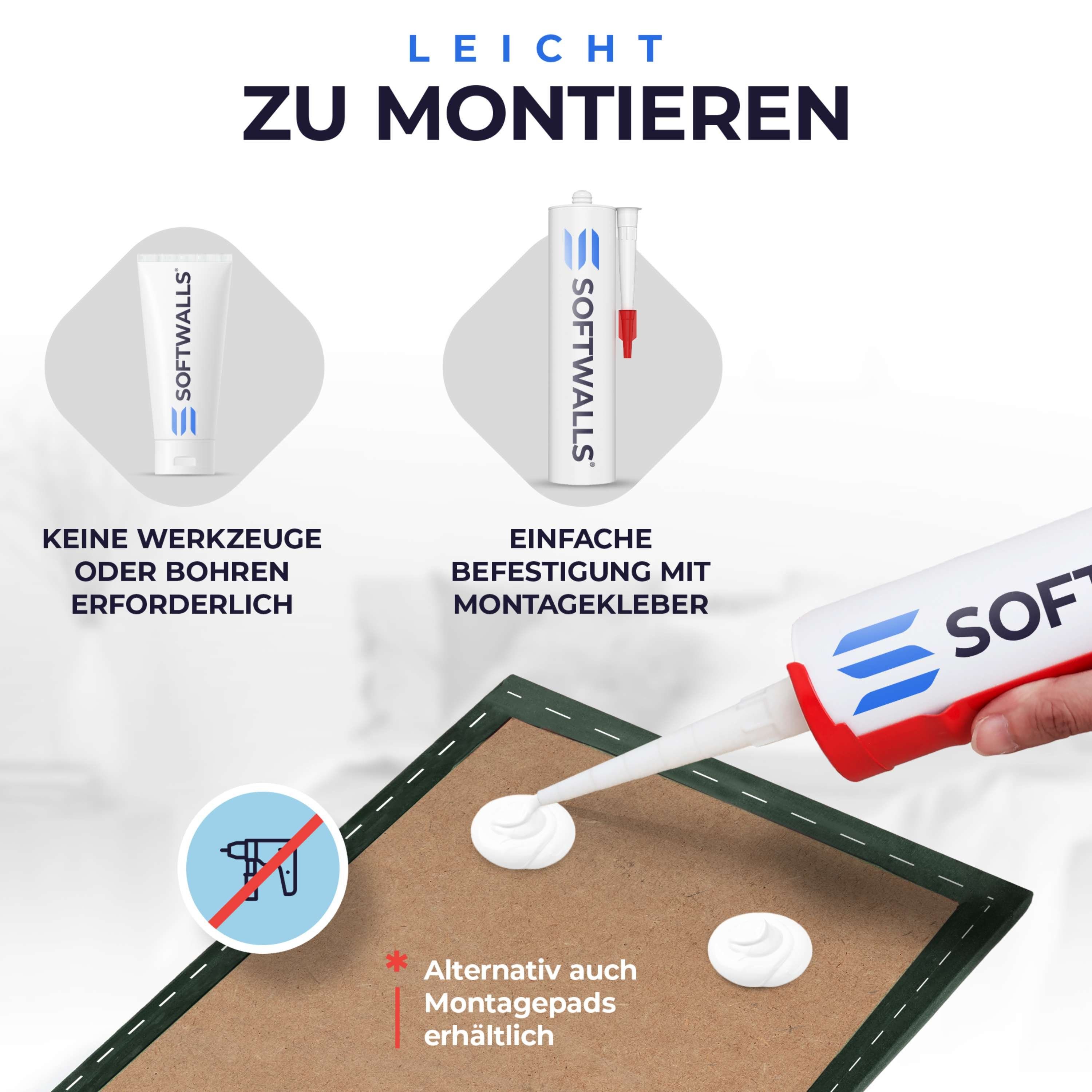 softwalls Kopfteil Wandkissen Samt - Kopfteil günstig online kaufen