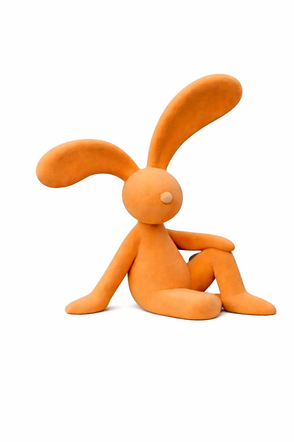 finehomegarden Osterhase Hase beflockt sitzend H23cm orange Sitzender Deko-Hase mit samtiger (1 St), Oberfläche und frühlingshaftem Look Stylische Osterdekoration