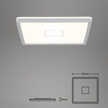 Briloner Leuchten LED Deckenleuchte 3390-014, LED fest verbaut, Neutralweiß, LED Deckenleuchte ultraflach mit Hintergrundlicht