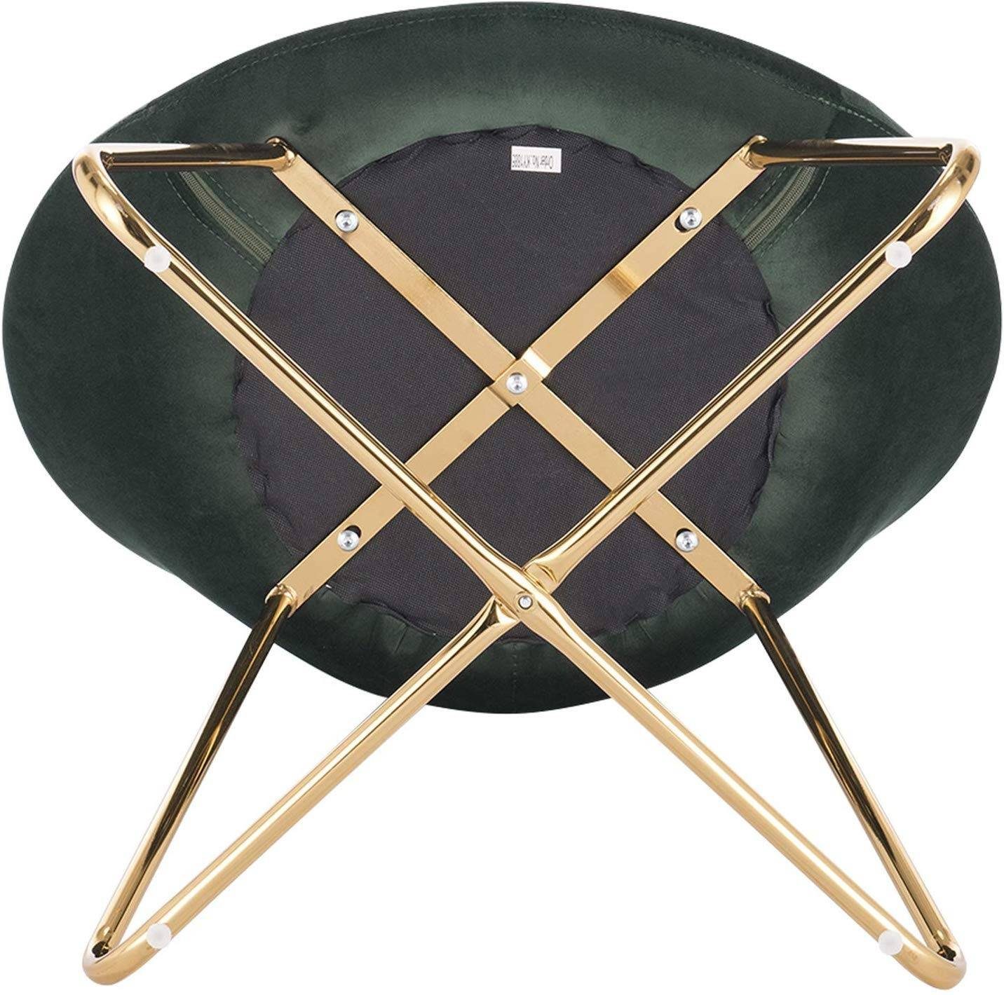 St), Metallbeine 2 (Set, Sessel, Samt, aus Sitzfläche Dunkelgrün Woltu Esszimmerstuhl