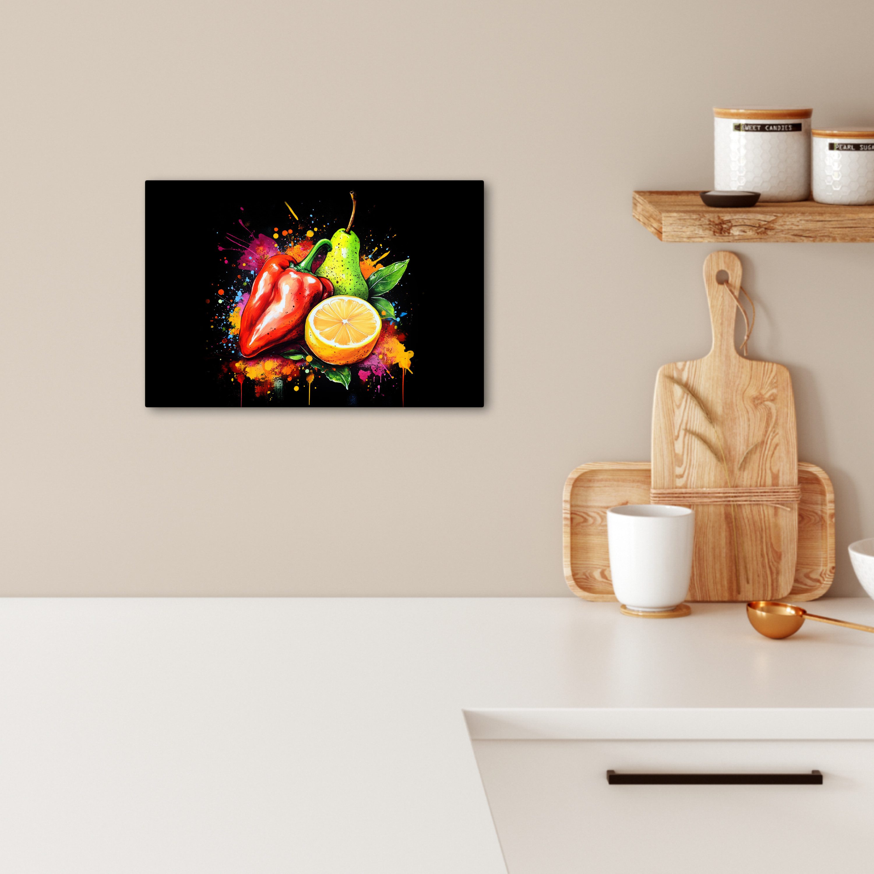 OneMillionCanvasses® Leinwandbild Paprika - Birne - günstig online kaufen