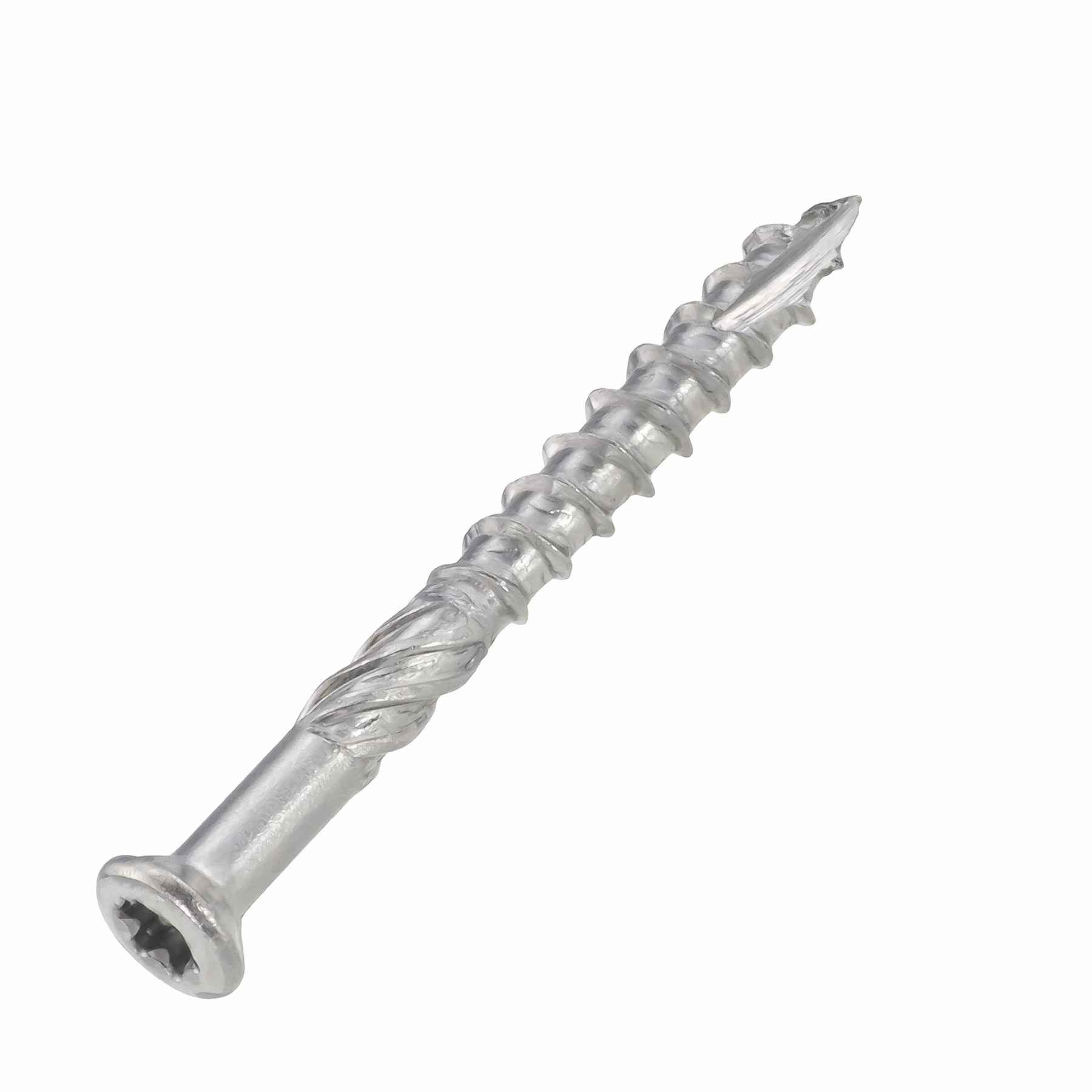 SCREWREBEL Terrassenschraube Edelstahl rostfrei A2 T-INOX mit Schneidkerbe, Reibteil, (400 St), sechs Fräsrippen am Unterkopf