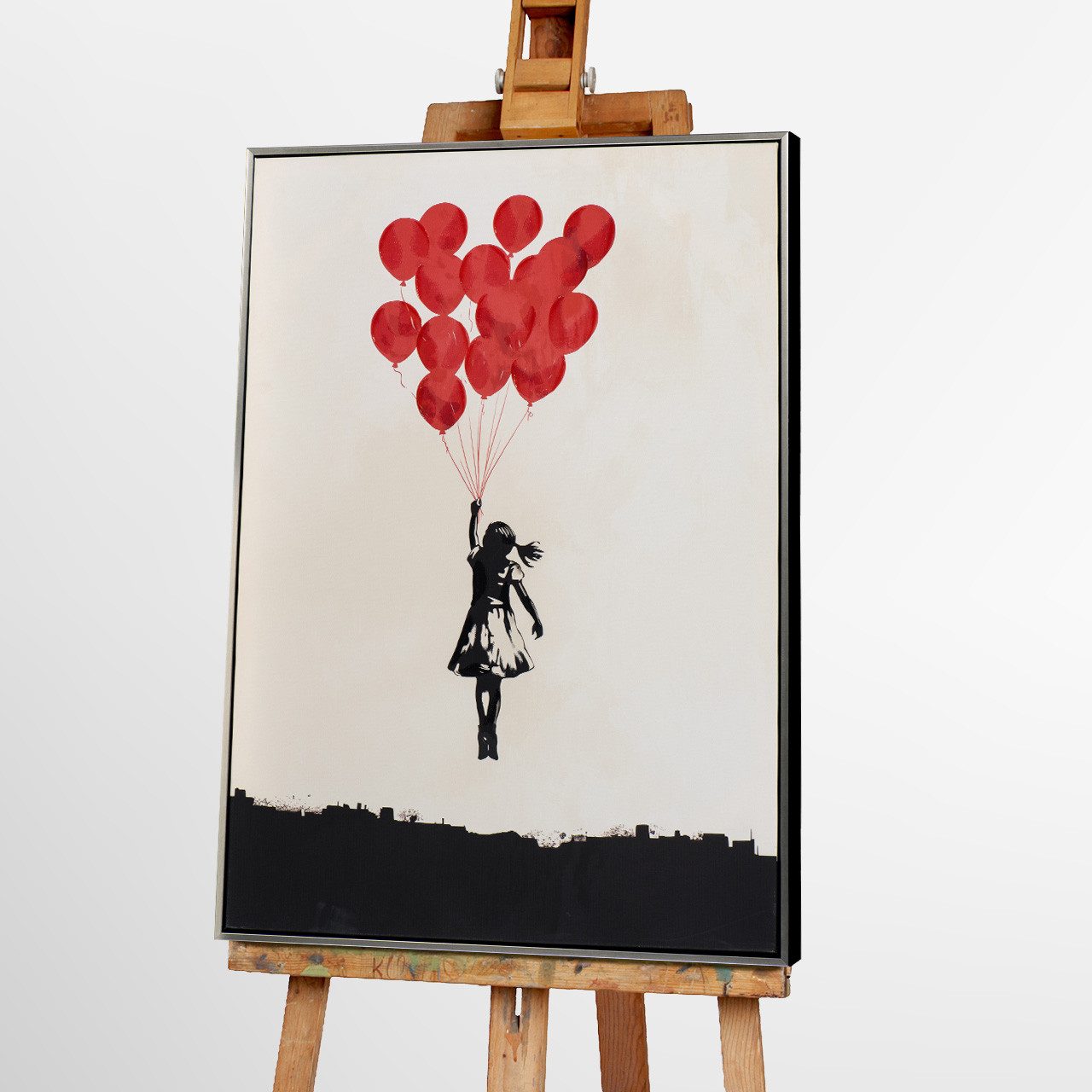 ArtUniverse Gemälde Flying Balloon Girl 60x90 cm, .