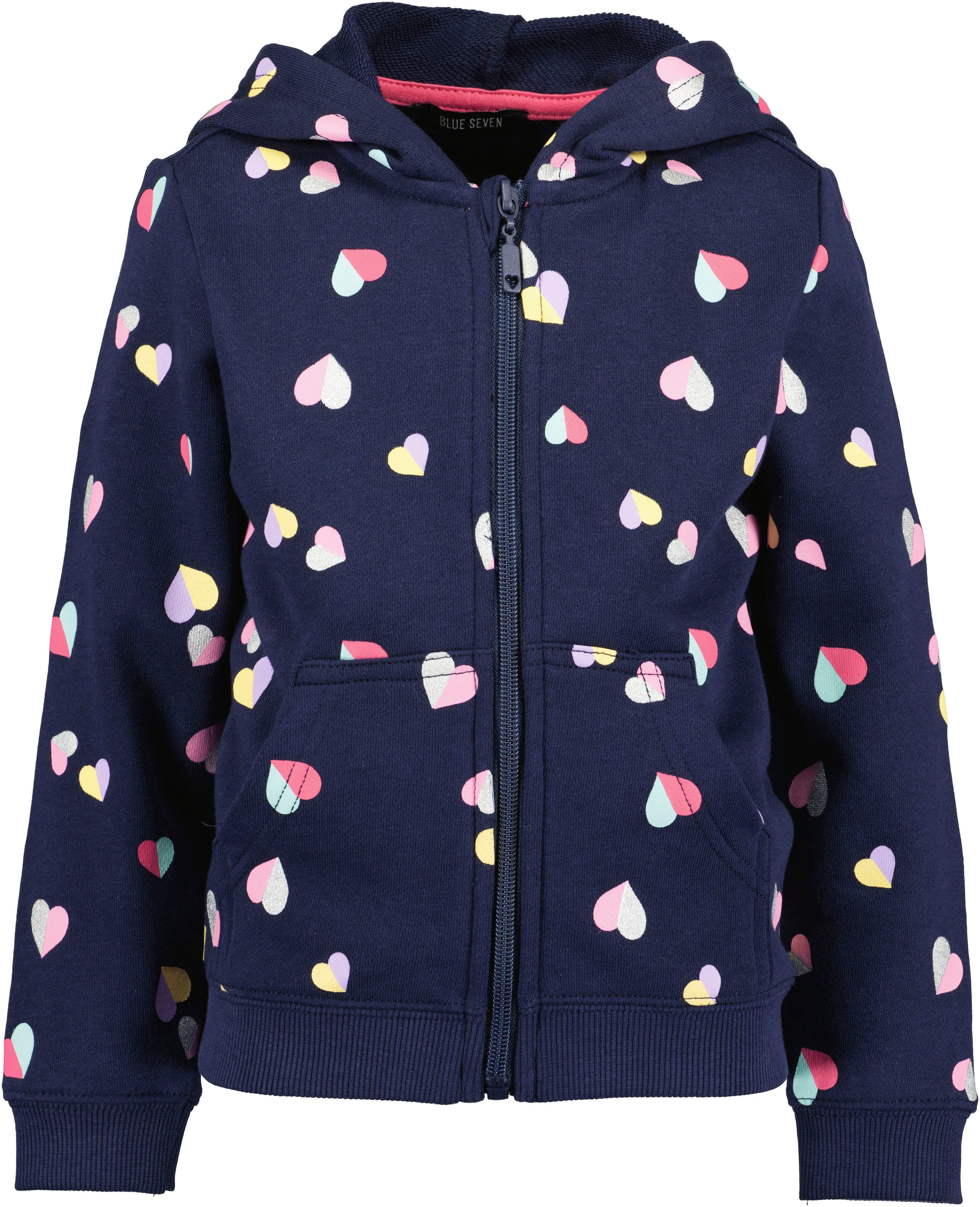 Blue Seven Kapuzensweatjacke (1-tlg) allover bedruckt