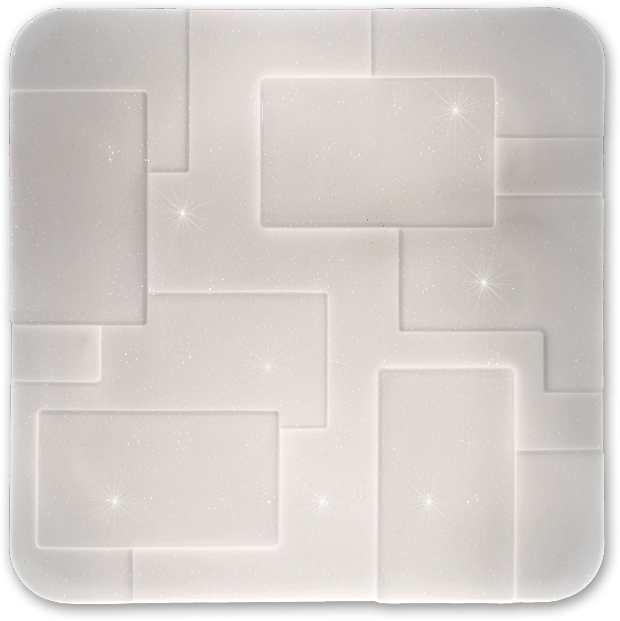 näve LED Deckenleuchte Luxor, Dimmfunktion, Nachtlichtfunktion, Timerfunktion, LED fest integriert, Kaltweiß, Warmweiß, Kristalleffekt, dimmbar, CCT, Nachtlicht-/Memoryfunktion,Fernbedienung