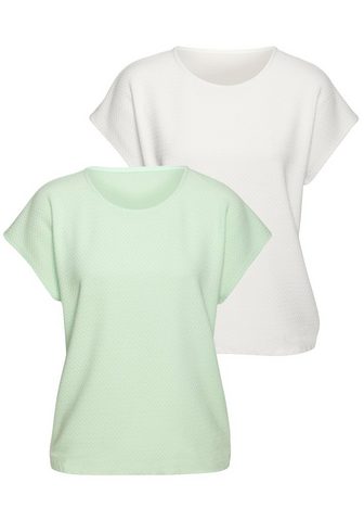  Vivance Kurzarmshirt su kuklus Jacquar...