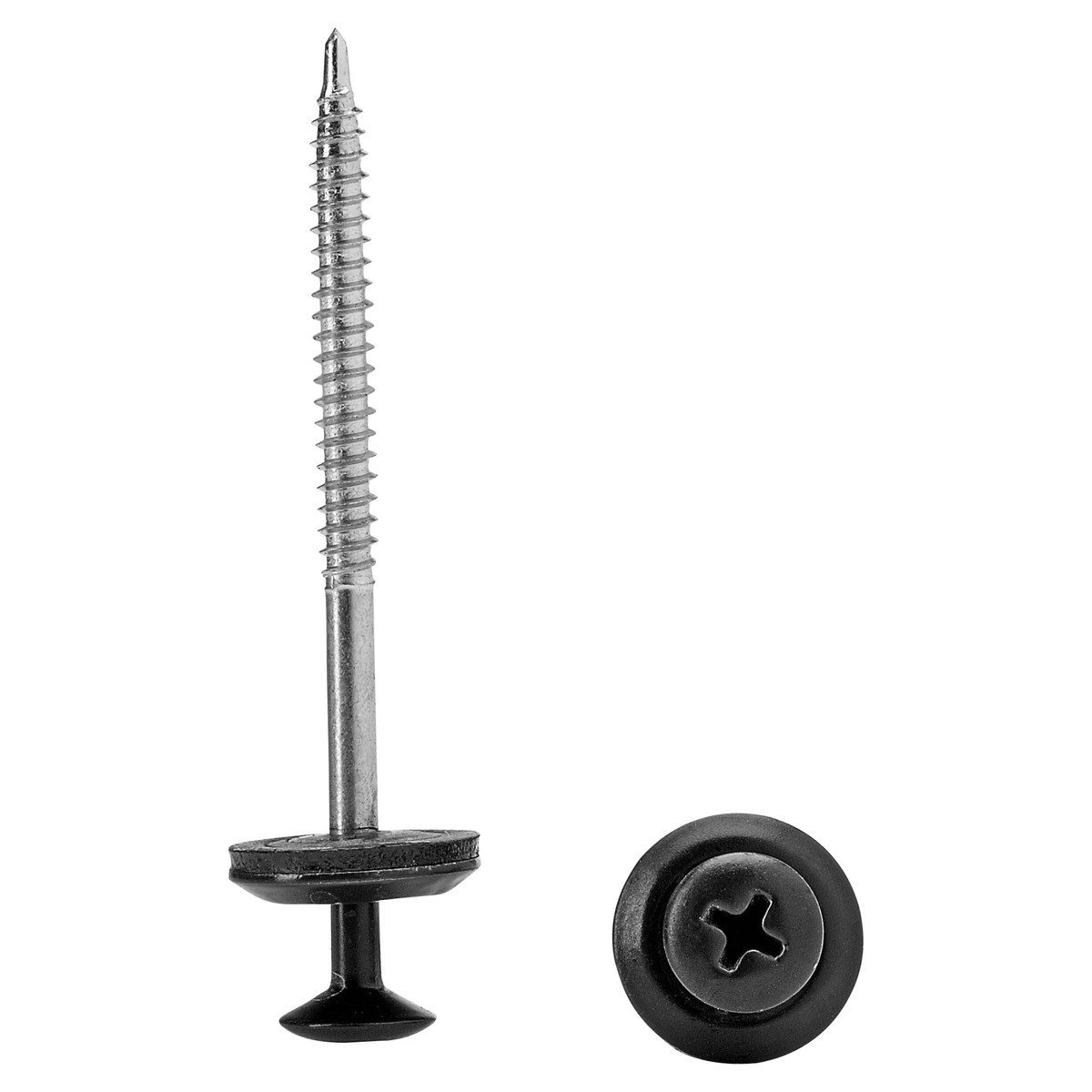 Onduline Dachbahn 100 Stück Spezialschrauben selbstschneidend, Farbe: grau, rund, (100-St), Größe: 3,9 x 60 mm, für Onduline Dachplatten