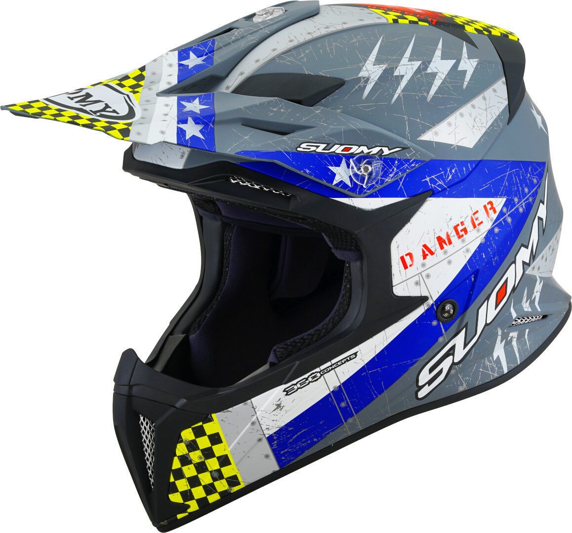 Suomy Motocrosshelm X-Wing Jetfighter E06 Motocross Helm, Atmungsaktiv, ECE 22.06