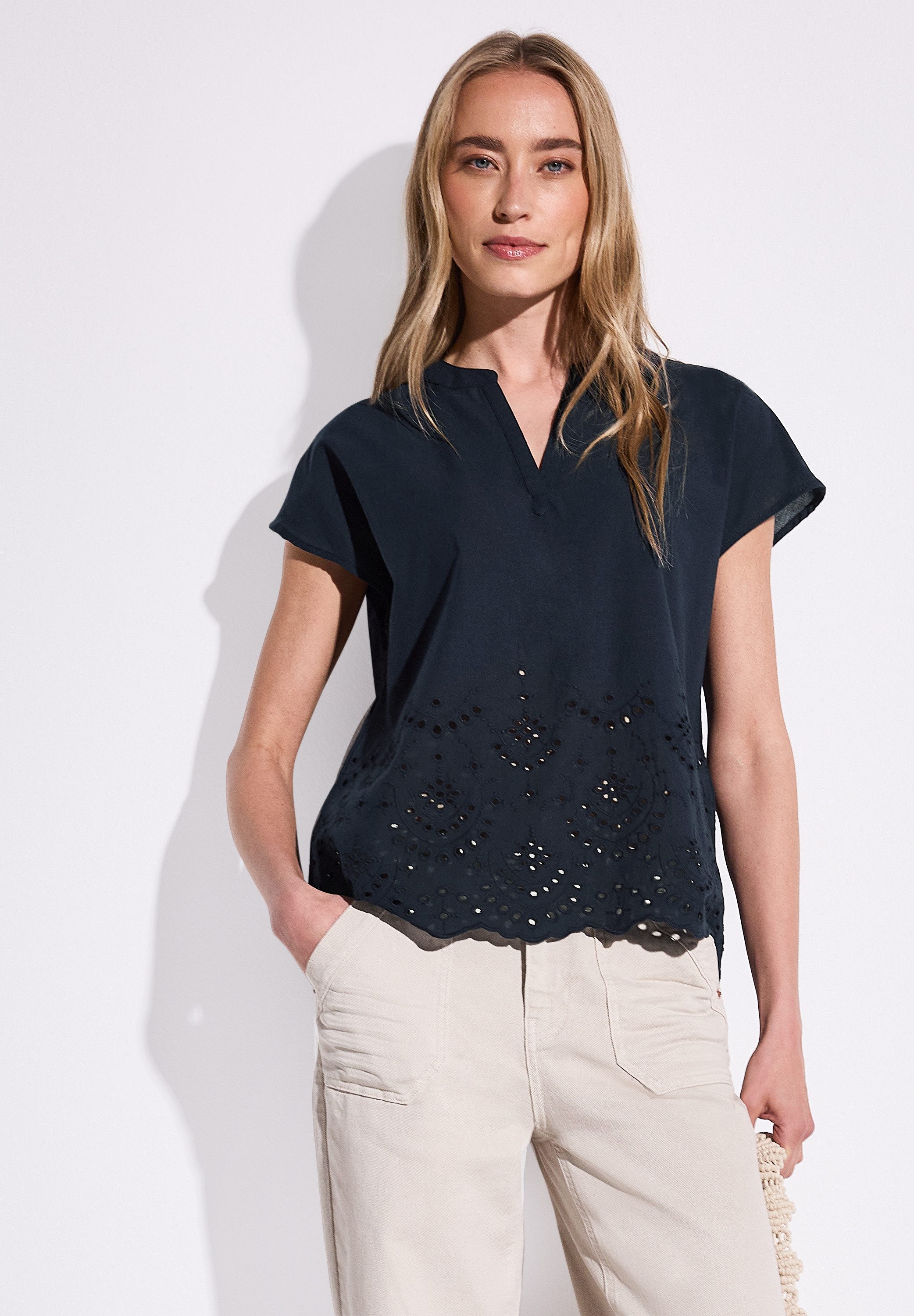 STREET ONE Shirtbluse aus reiner Baumwolle