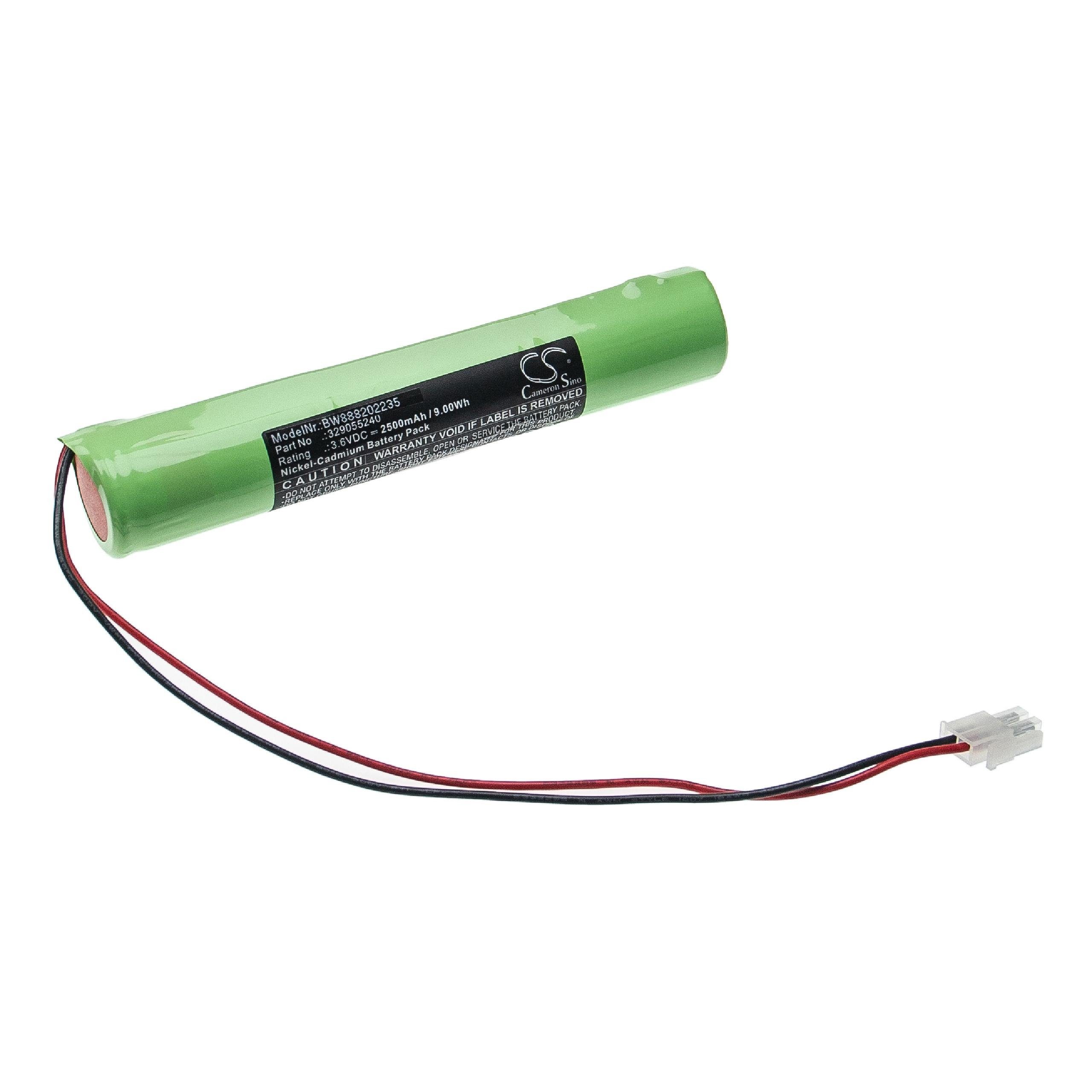 Akku V) Ersatz (3,6 für NiCd für 2500 mAh vhbw BAES 329055240