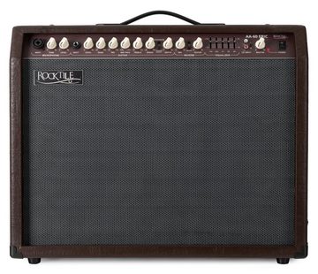 Rocktile AA-60 Eric Akustikverstärker Verstärker (Anzahl Kanäle: 2 (Mikrofon und Gitarre), 60 W, Comboverstärker - 5-Band EQ - Reverb-Effekt für Gesang und Gitarre)