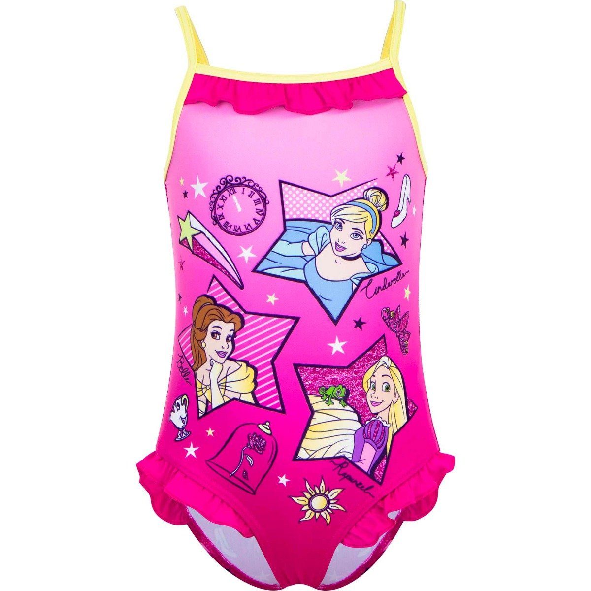 Disney Princess Badeanzug für Mädchen Gr. 98 bis 116 Pink | Badeanzüge