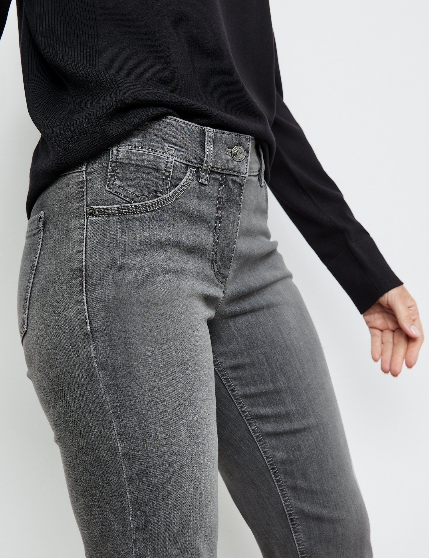 GERRY WEBER 7/8-Jeans Denim 5-Pocket mit Anthra use BEST4ME CROPPED Jeans