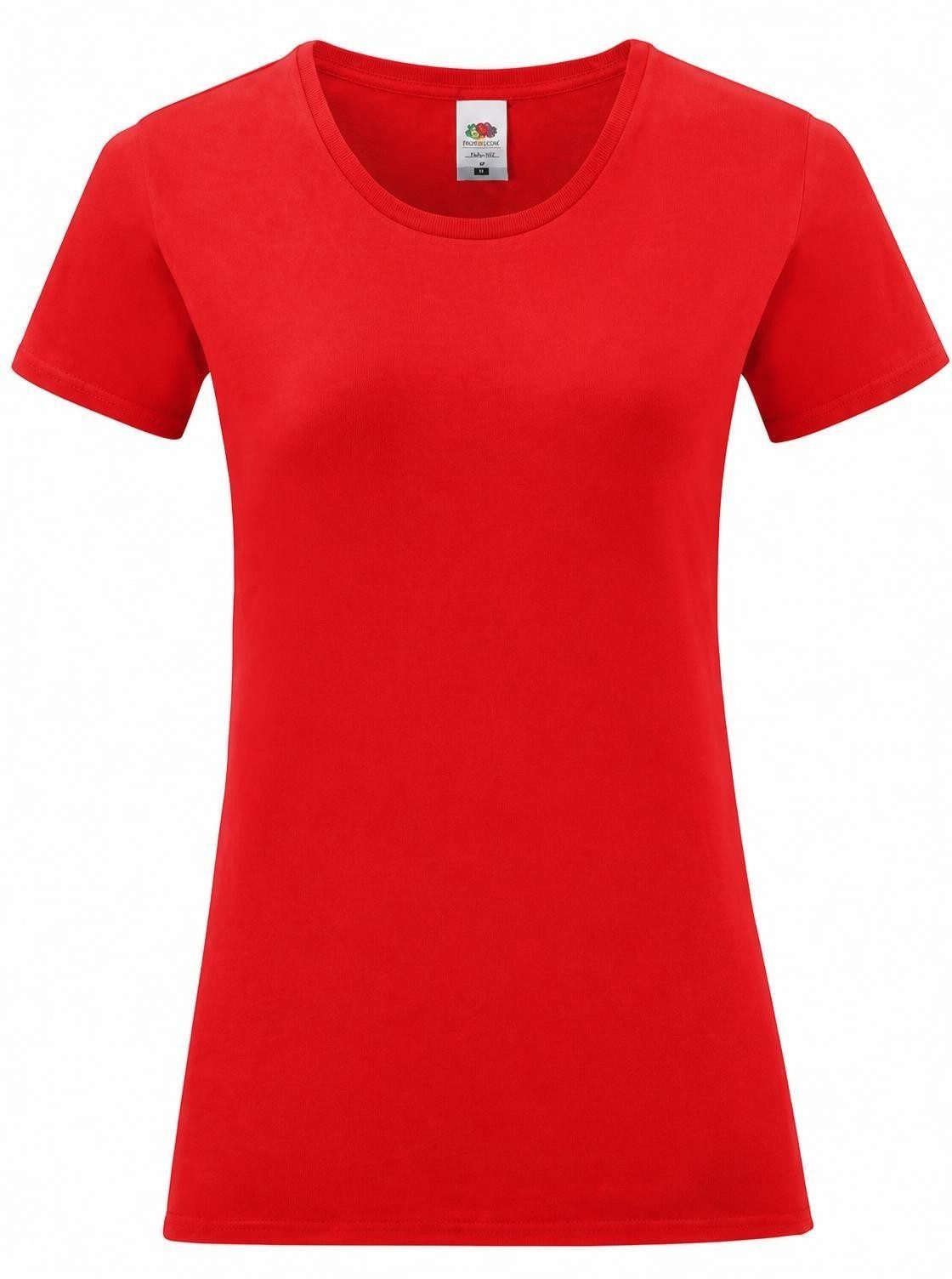 Fruit of the Loom Rundhalsshirt Damen Iconic T, 100% gekämmte, ringgesponnene Baumwolle