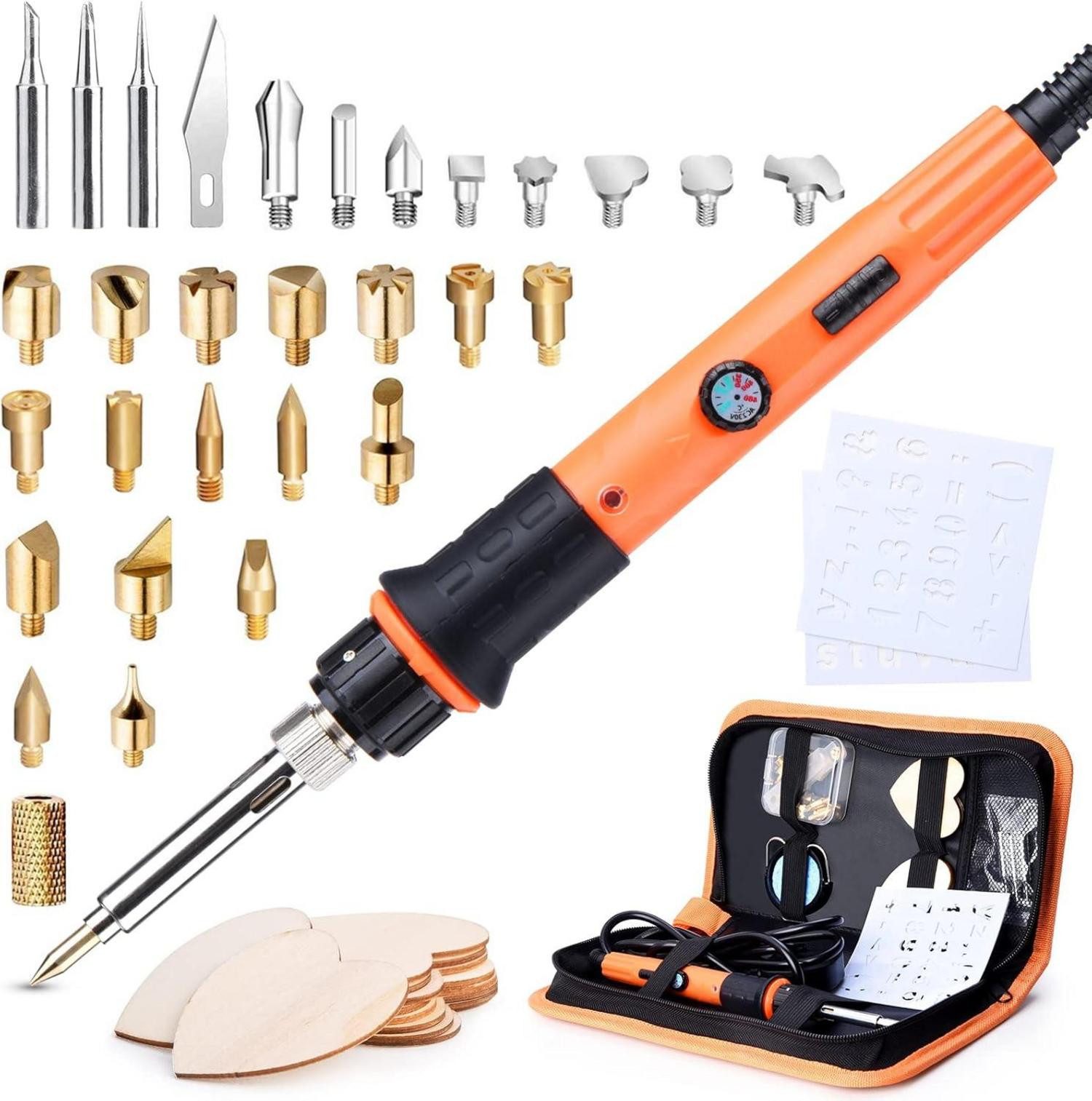 Multitool Brandmalerei Lötkolben Set Holz Leder Brennkolben DIY Kunst 220~480