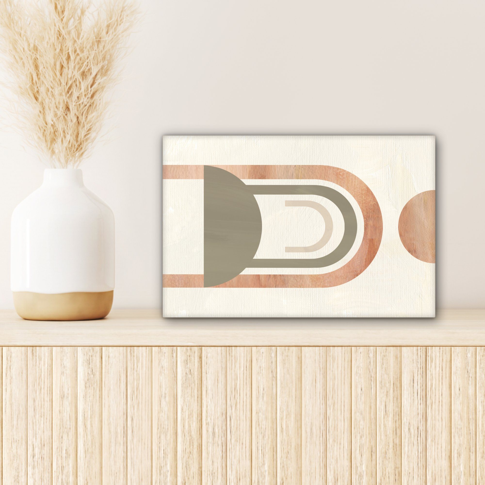 St), Design, 30x20 Abstrakt OneMillionCanvasses® Aufhängefertig, - Leinwandbild (1 cm Wandbild Wanddeko, - Leinwandbilder, Kreis