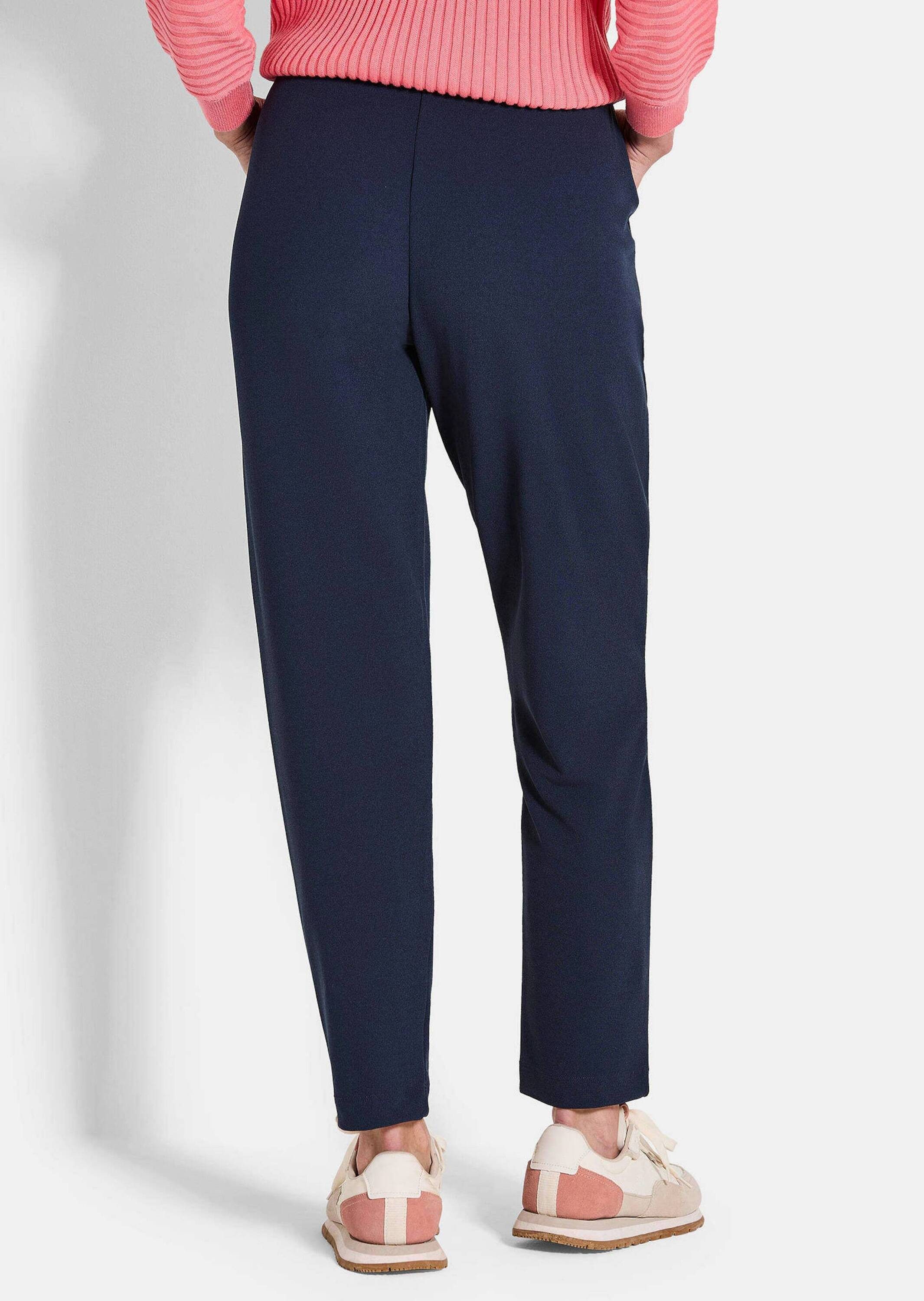 GOLDNER Schlupfhose Businesshose SARA mit Komfortbund Krepphose mit elastischem Bund, Taschen, Bundfalten