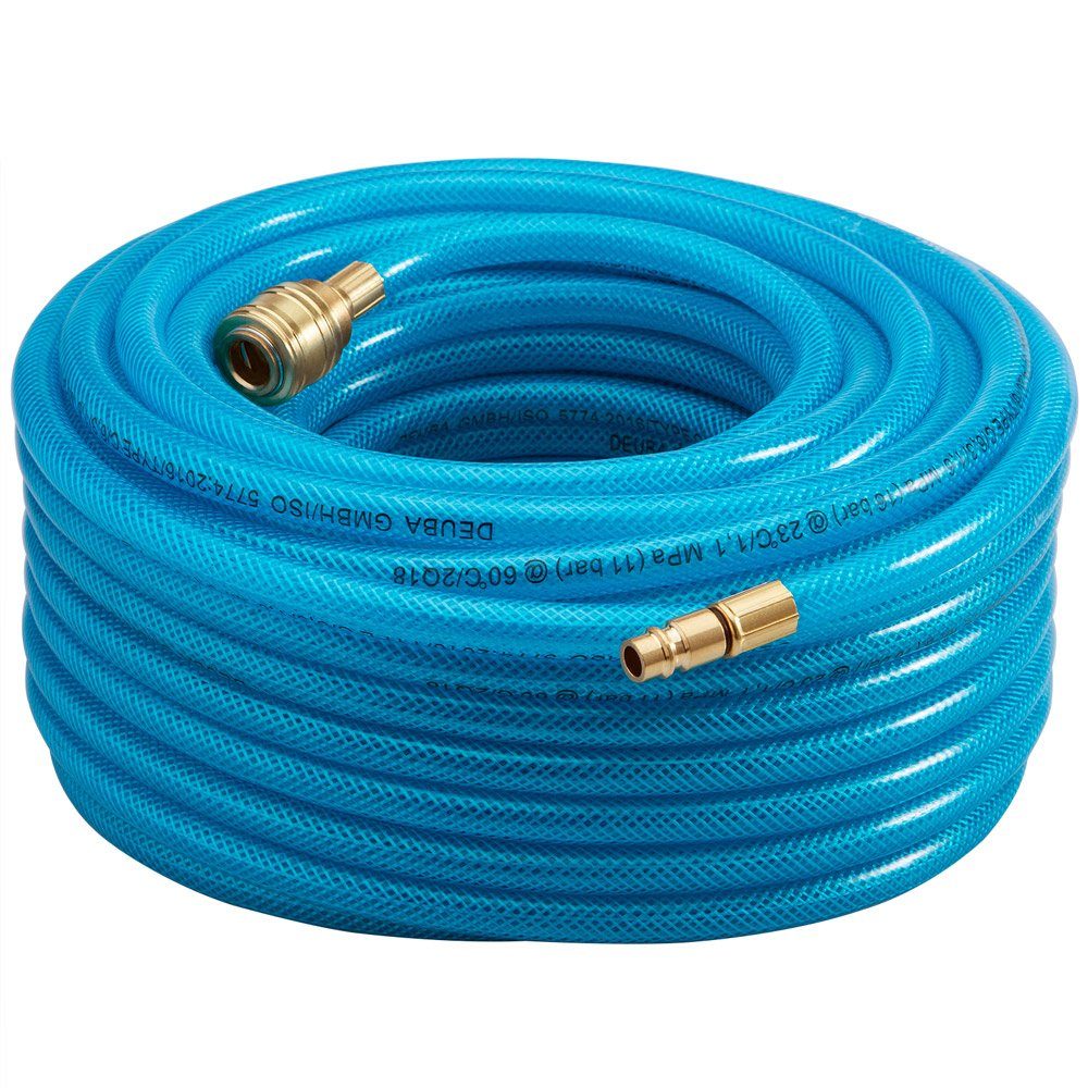 monzana Druckluftgeräte-Set, Druckluftschlauch 30m PVC Schnellkupplung 15 bar 1/4" Anschluss Ø