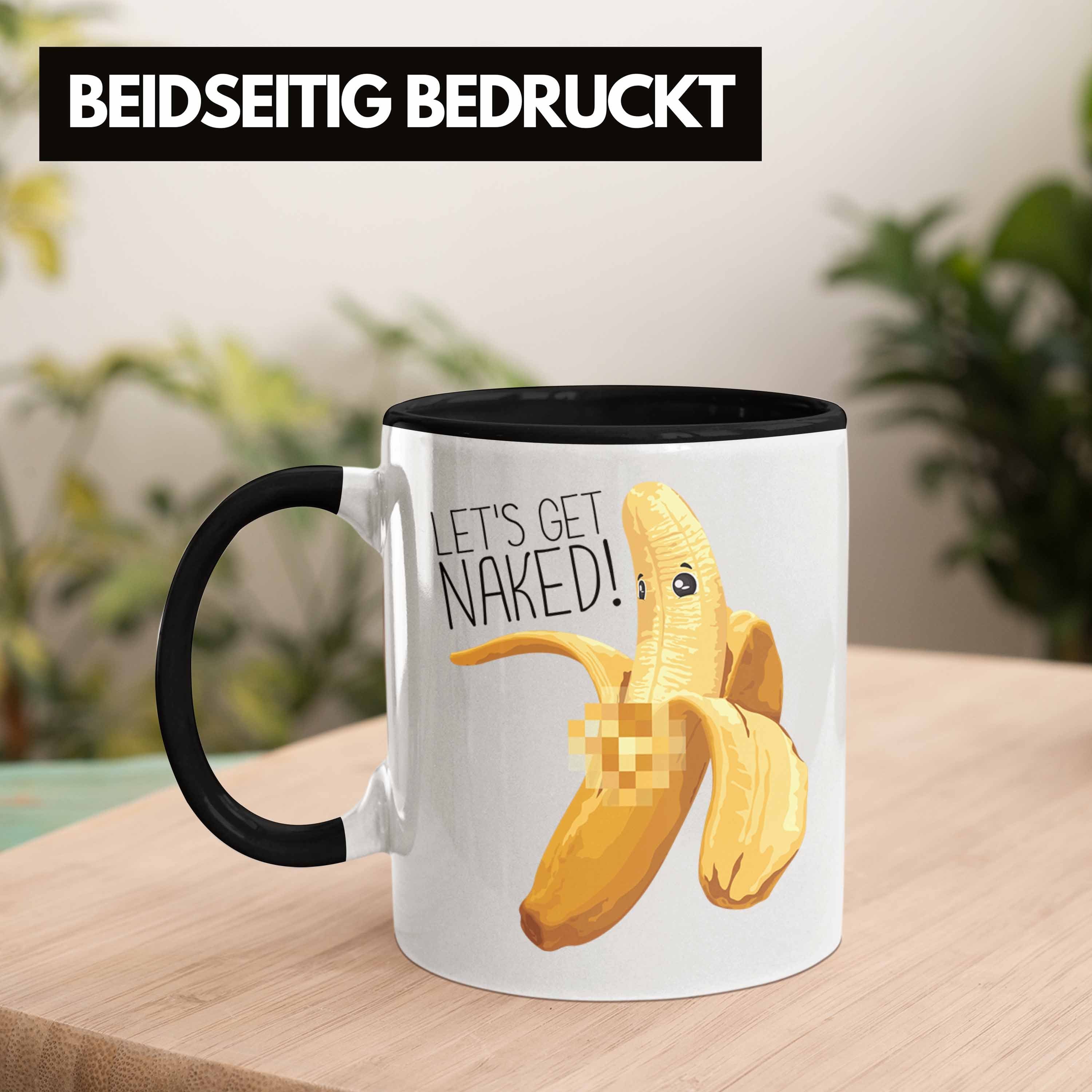Striptease Get Erwachsener Trendation Lets Humor Naked Tasse Geschenk Bech Schwarz Tasse Banane