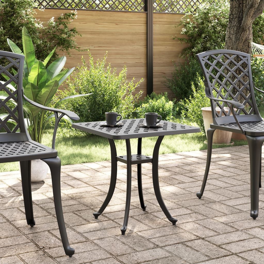 vidaXL Gartentisch Gartentisch Schwarz 53x53x53 cm günstig online kaufen