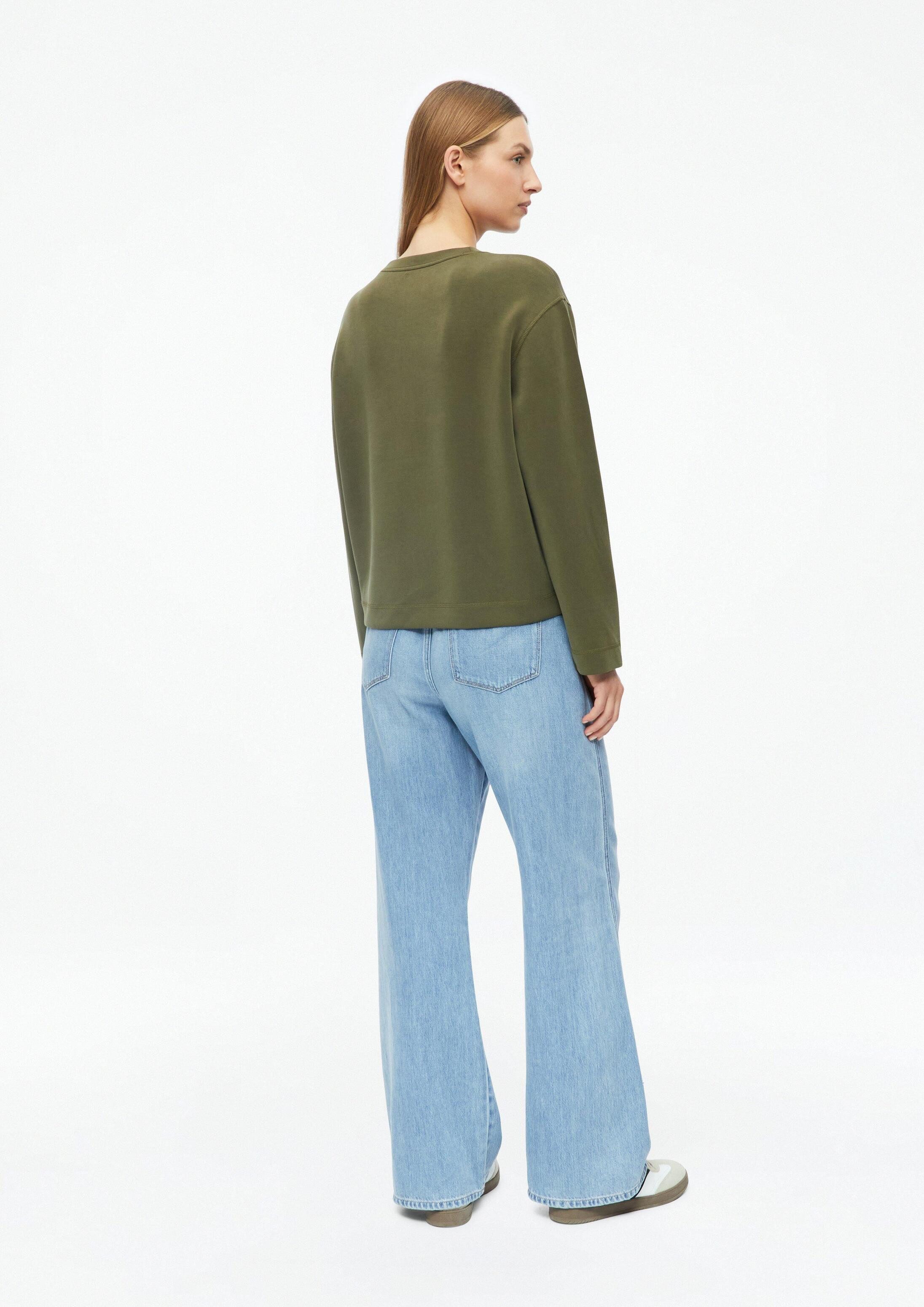 s.Oliver Sweatshirt Sweatshirt Scuba-Sweatshirt mit weitem Arm