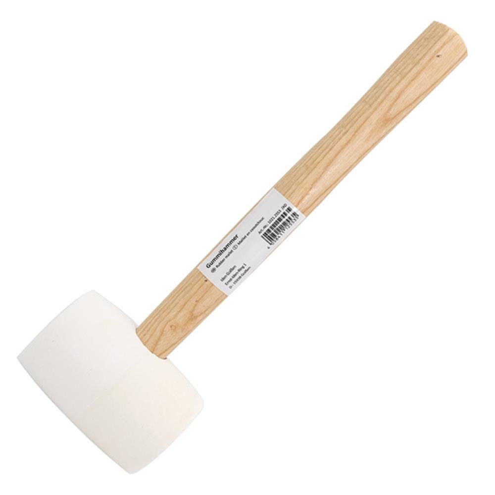 Idena Gummihammer 41cm, mit Holzgriff für Camping Outdoor
