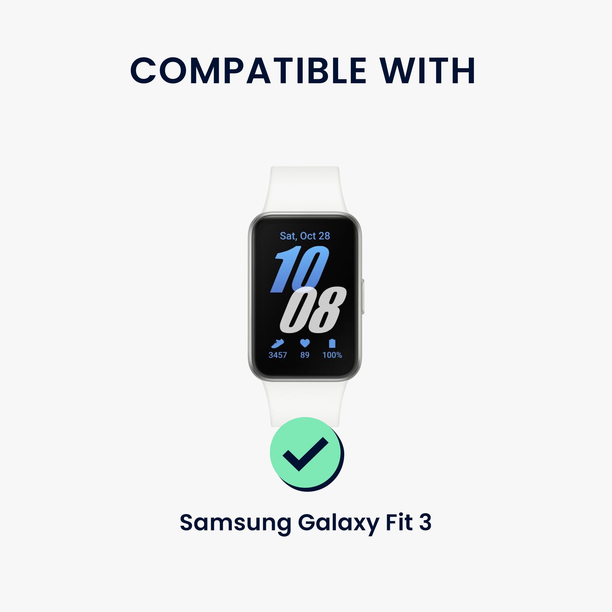 kwmobile Echtleder Armband für Samsung Galaxy Fit 3 Smartwatch, 1-tlg., Ersatzarmband für Fitnesstracker - Wechselarmband Smartwatch