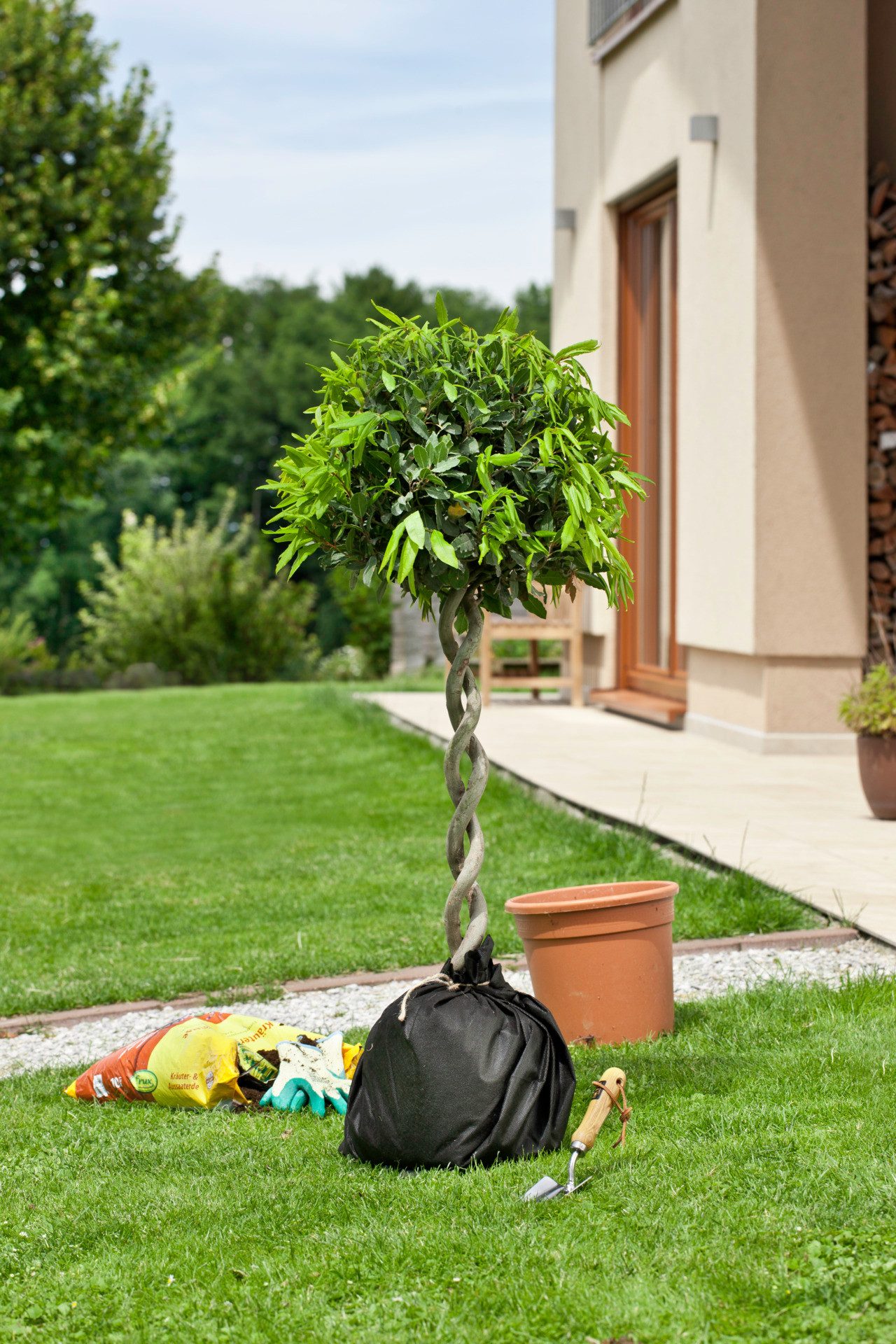 Windhager Gartenvlies Trenn-Vlies für Blumentöpfe und Kübelpflanzen, (1-St), Topfvlies 1 x 2 m, Pflanzenvlies schwarz