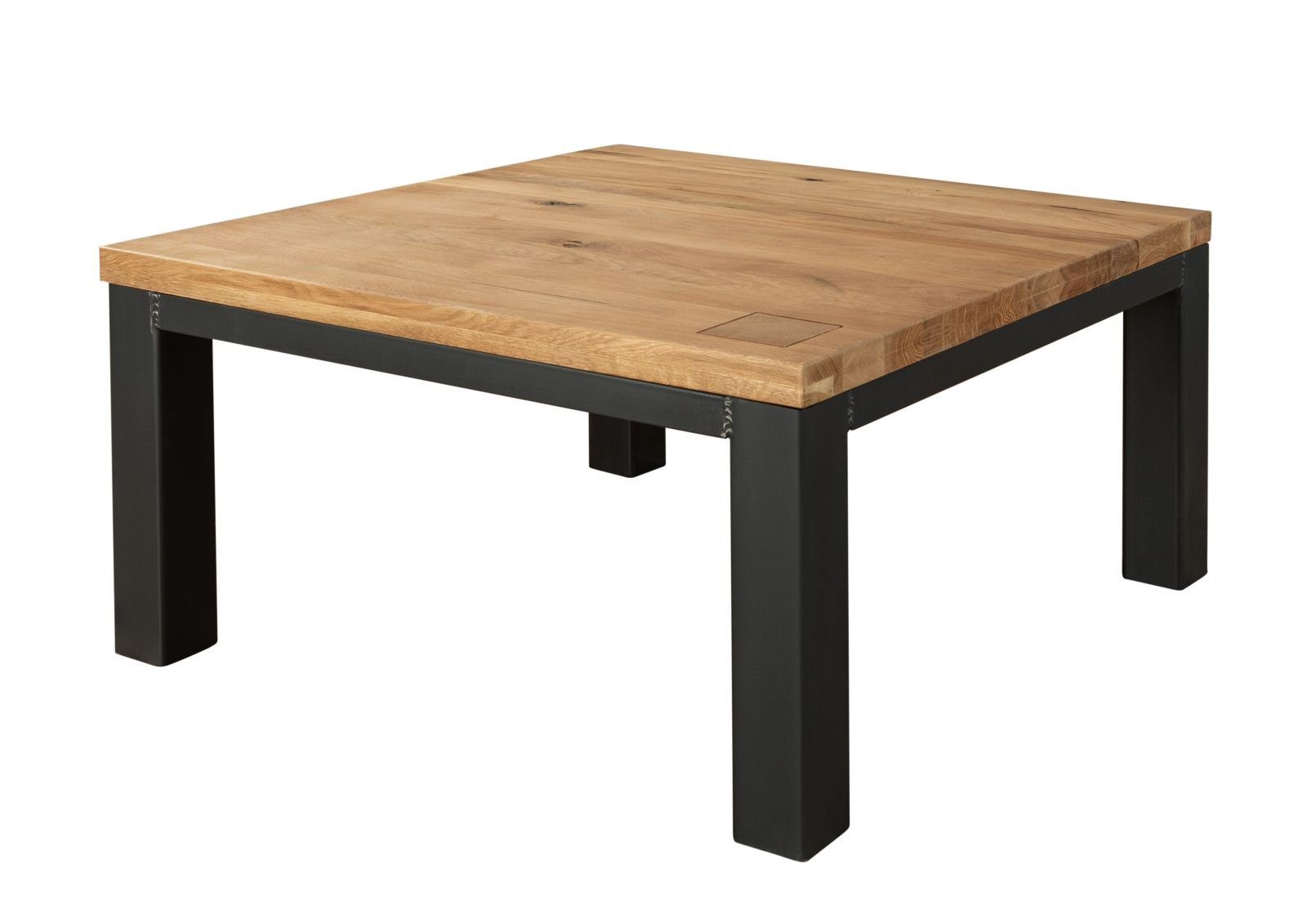 Massivmoebel24 Couchtisch VILLANDERS (Massivholz, Massivholztisch), Couchtisch Wildeiche 90x90x45 natur geölt VILLANDERS #129