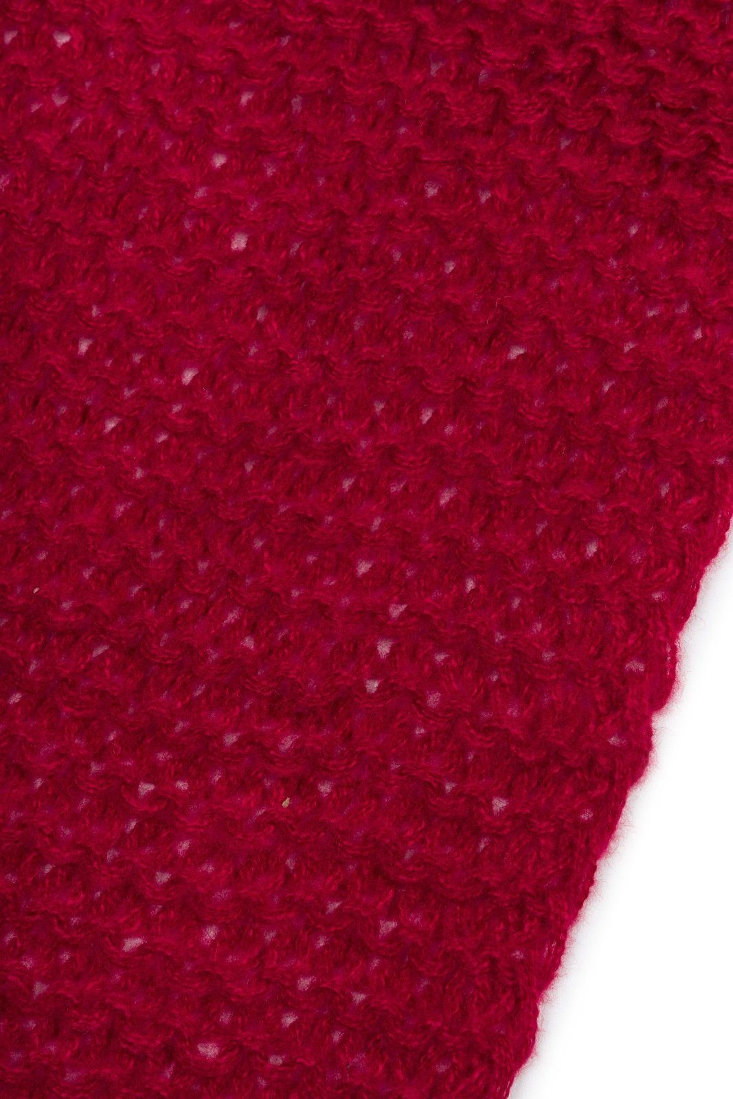 styleBREAKER Strickschal, Strickmuster (1-St), mit Strick Schal Bordeaux-Rot Langer Wellen