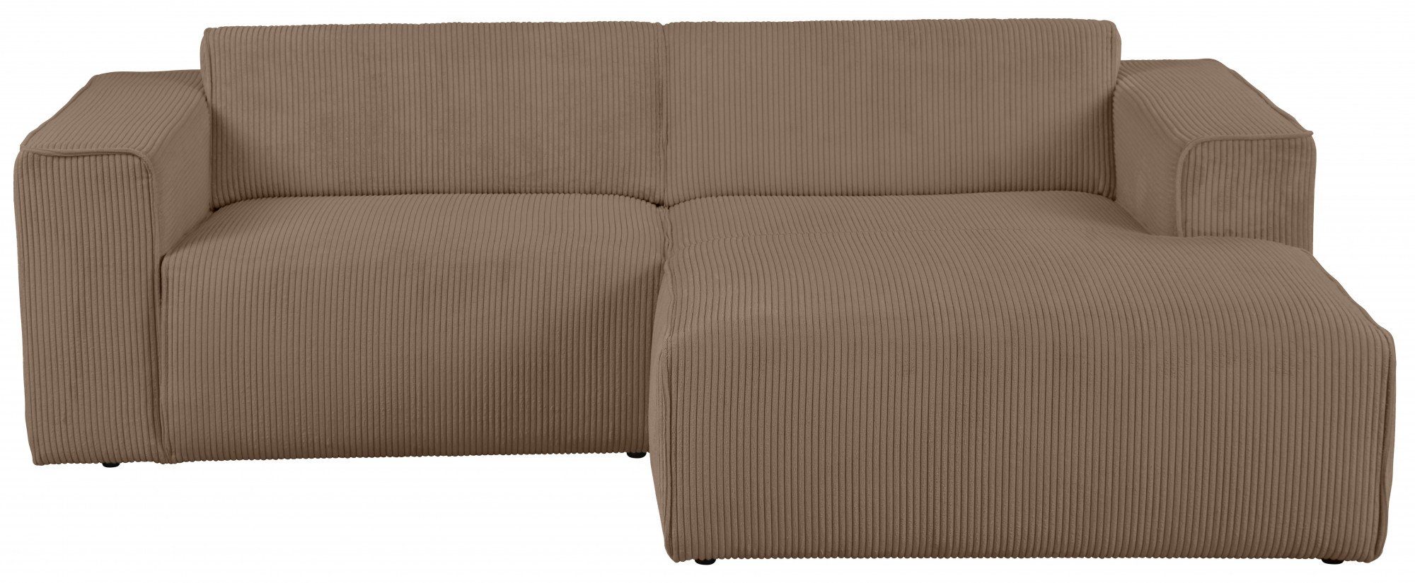 andas Ecksofa Noord, mit Kedernaht, Cord, Luxus-Microfaser, Struktur, Struktur grob | Ecksofas