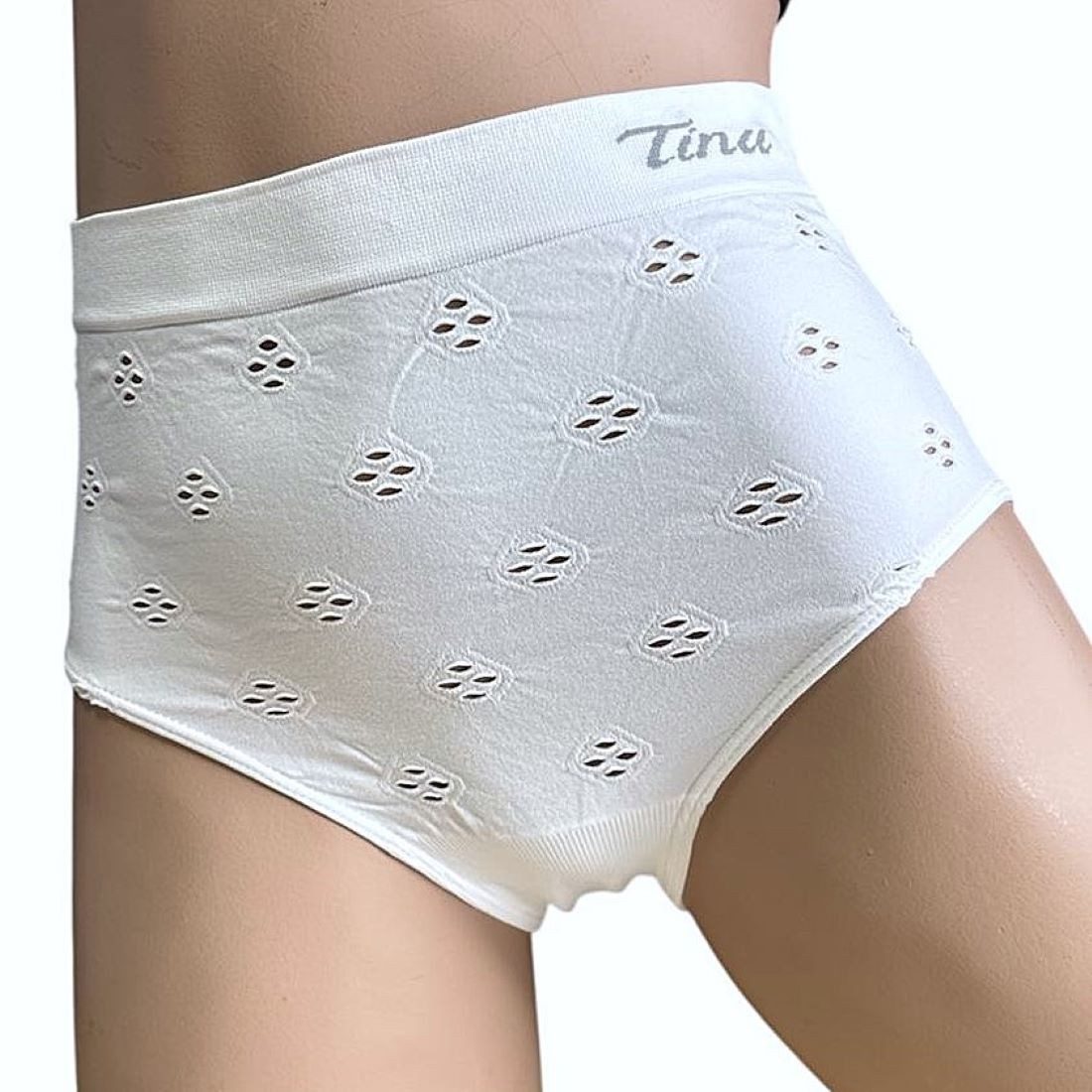 Toker Collection® Taillenslip "Tina" Seamless ohne Nähte super elastisch mit kleinem Lochmuster (Packung, 3er Pack) Logo Elastikbund