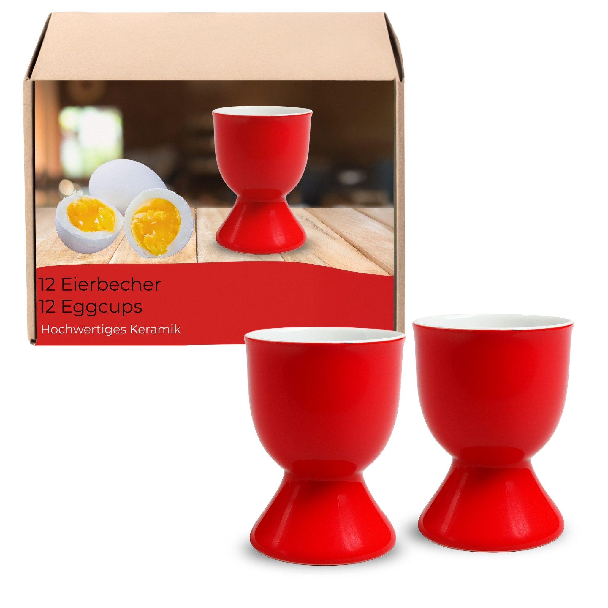 matches21 HOME & HOBBY Eierbecher, (12-tlg), Spülmaschinenfeste Eierhalter für Frühstückstisch