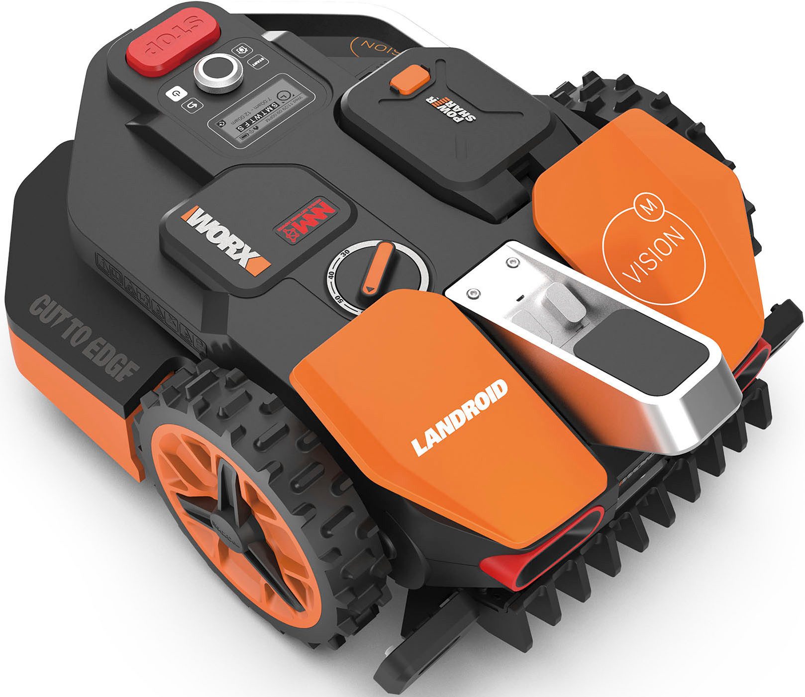 Worx Rasenmähroboter Mähroboter M800 Landroid VISION, bis 800 m² Rasenfläche, Intelligenter Mähroboter ohne Begrenzungskabel, für Gärten bis 800m² schwarz