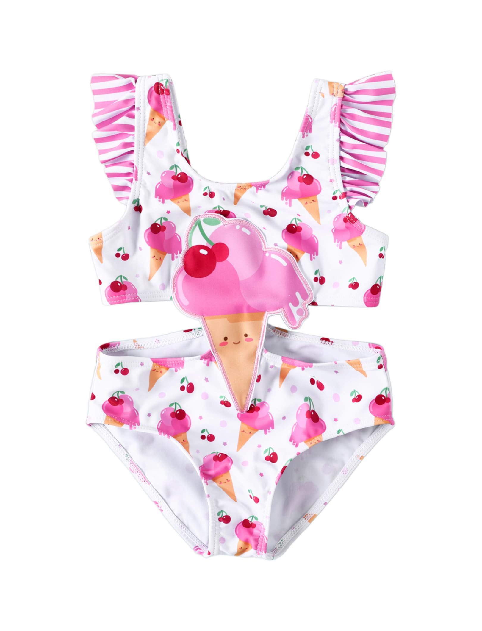 Bustier-Bikini Mädchen Einteiliger Badeanzug mit Cut-Out-Stil - Modeste Bademode